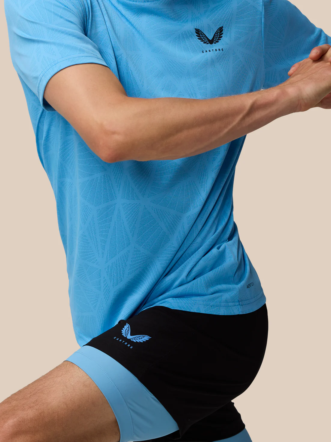 Flow Training Engineered Knit T-Shirt - Cool Blue/Black - Image 5