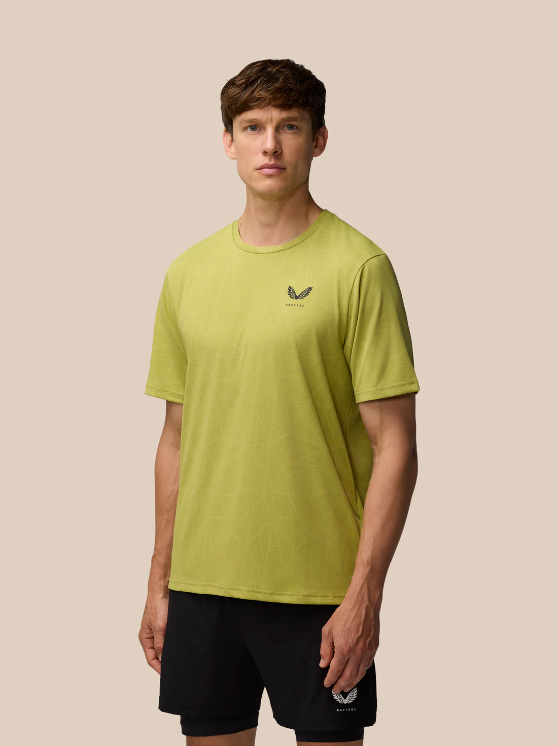 Flow Training Engineered Knit T-Shirt - Mustard/Black - Image 2