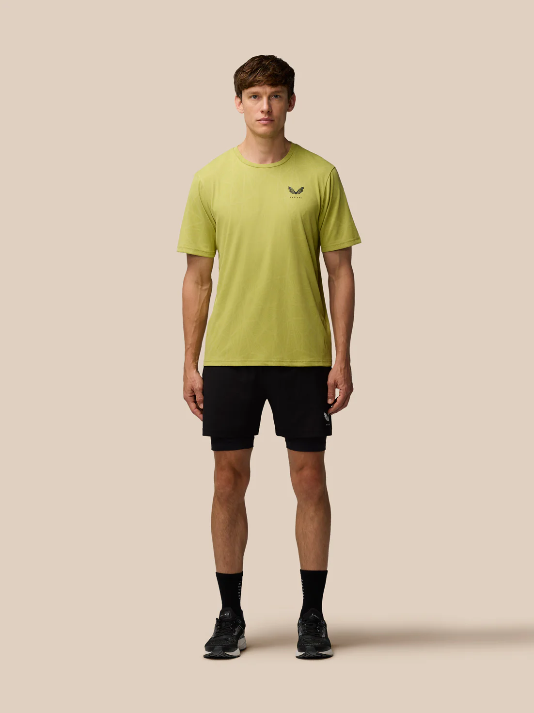 Flow Training Engineered Knit T-Shirt - Mustard/Black - Image 3
