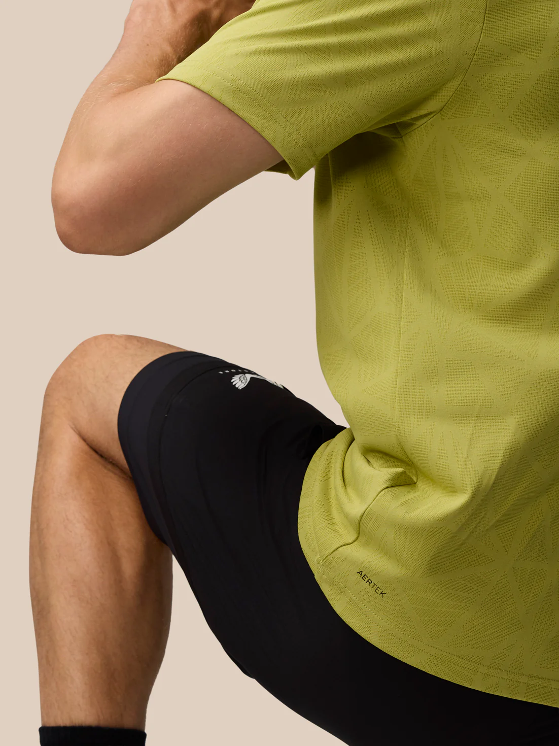 Flow Training Engineered Knit T-Shirt - Mustard/Black - Image 5
