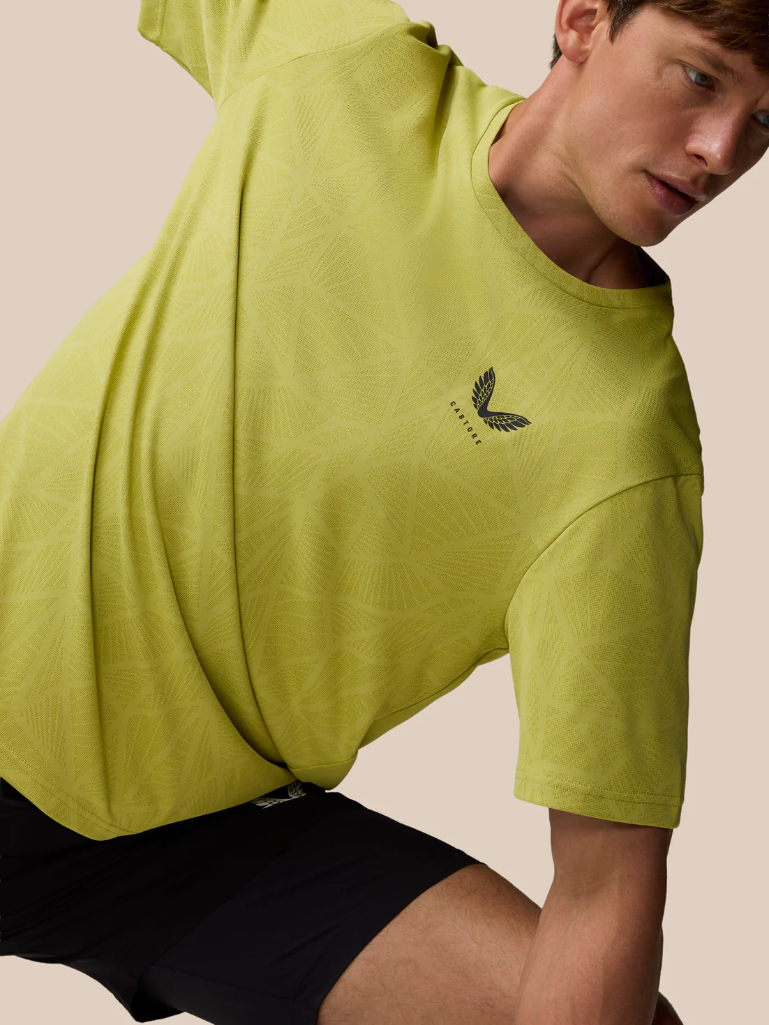 Flow Training Engineered Knit T-Shirt - Mustard/Black - Image 7