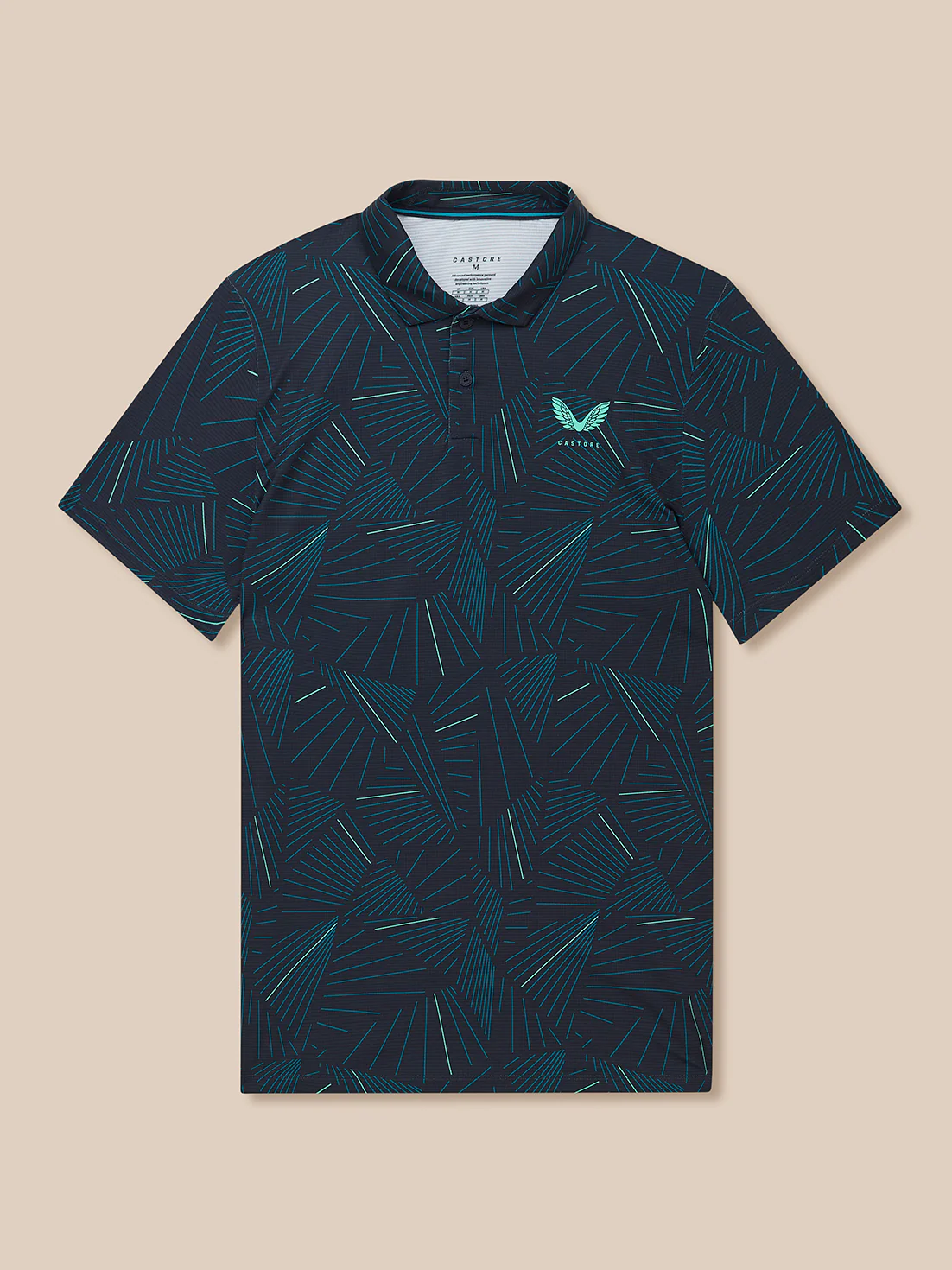 Golf Club Swing Printed Polo - Midnight Navy/Deep Blue/Aqua - Image 9
