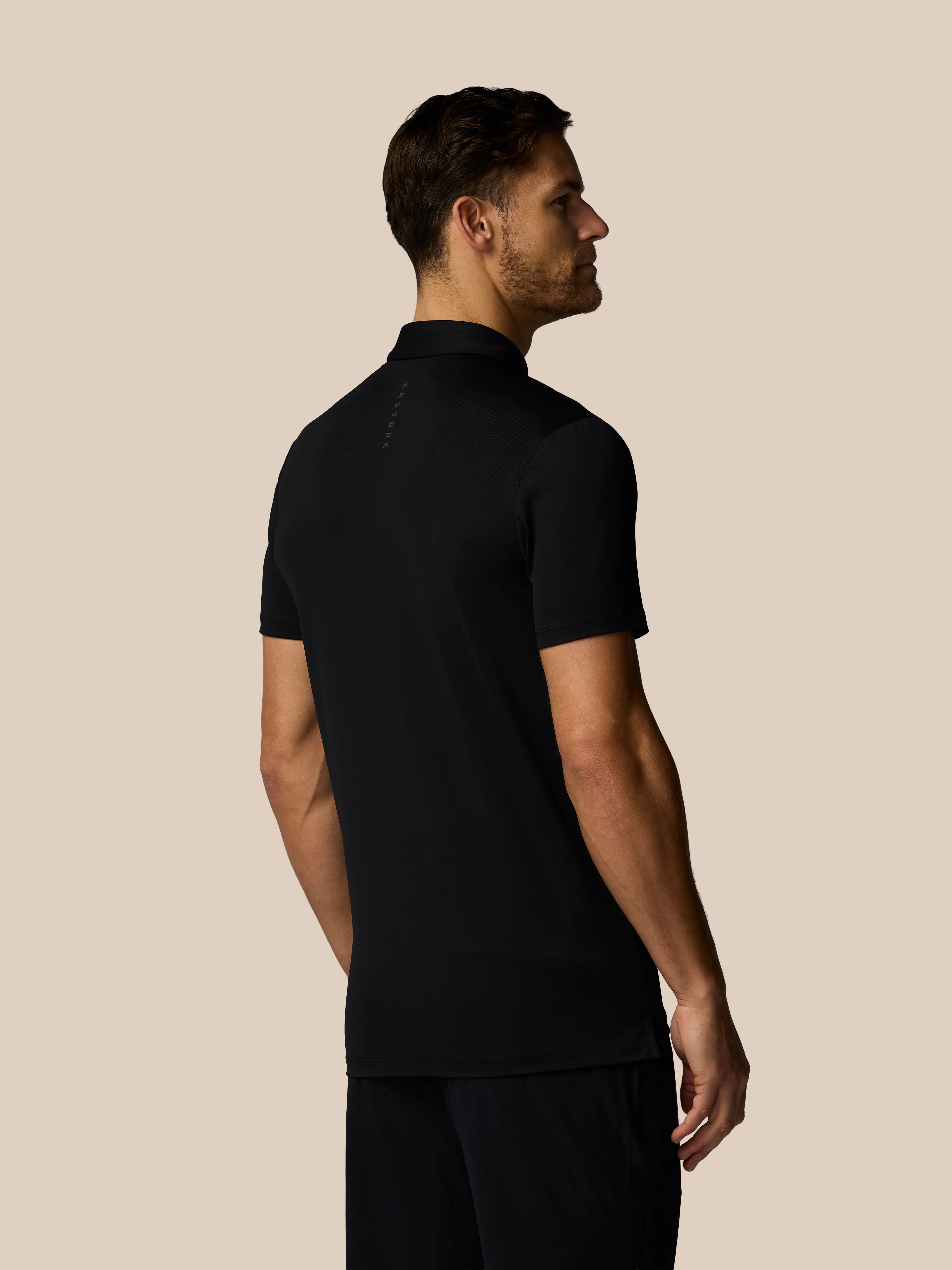 Men’s Golf Essential Short Sleeve Polo Top - Black - Image 2