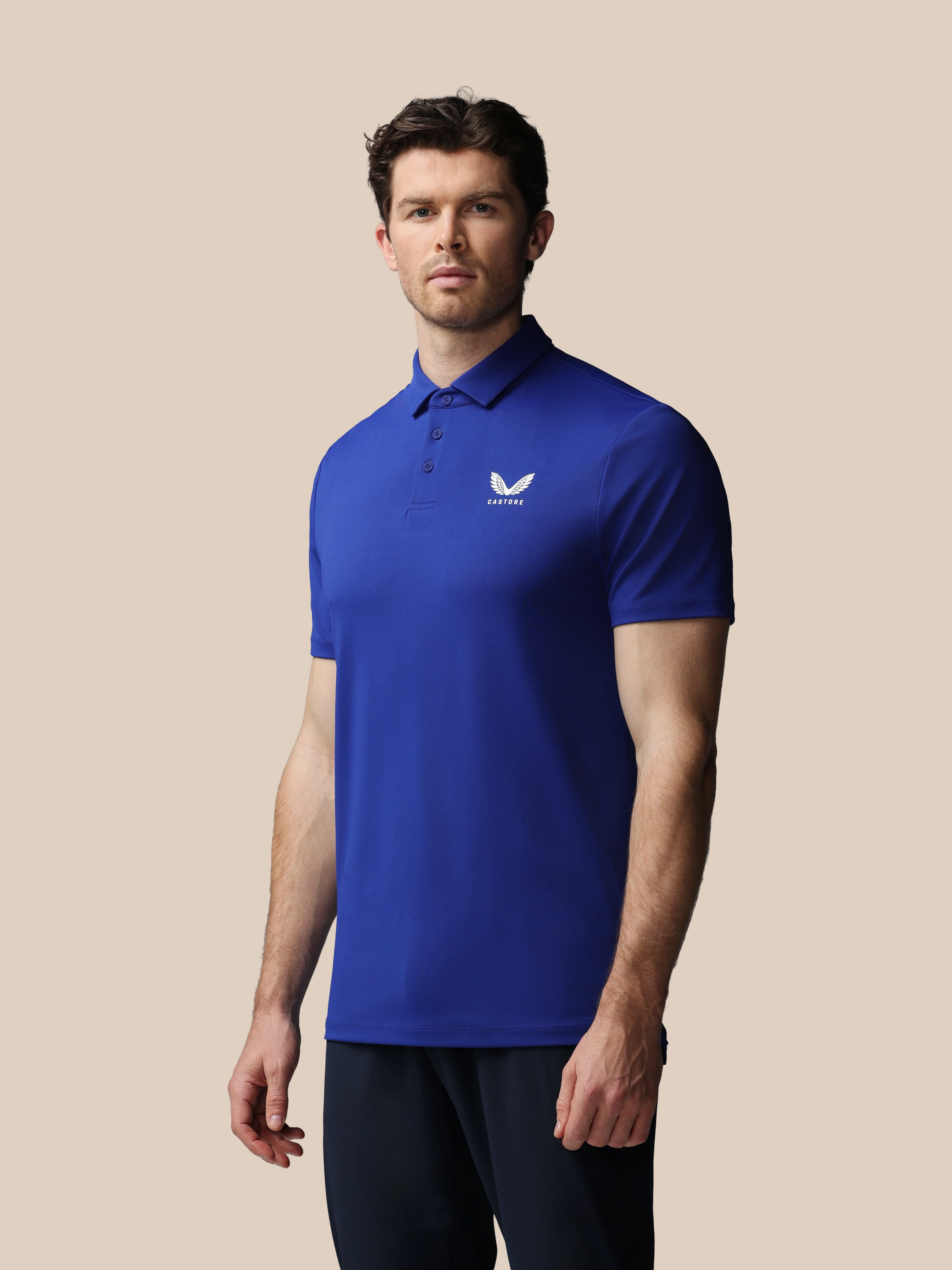 Men’s Golf Essential Short Sleeve Polo Top - Blue