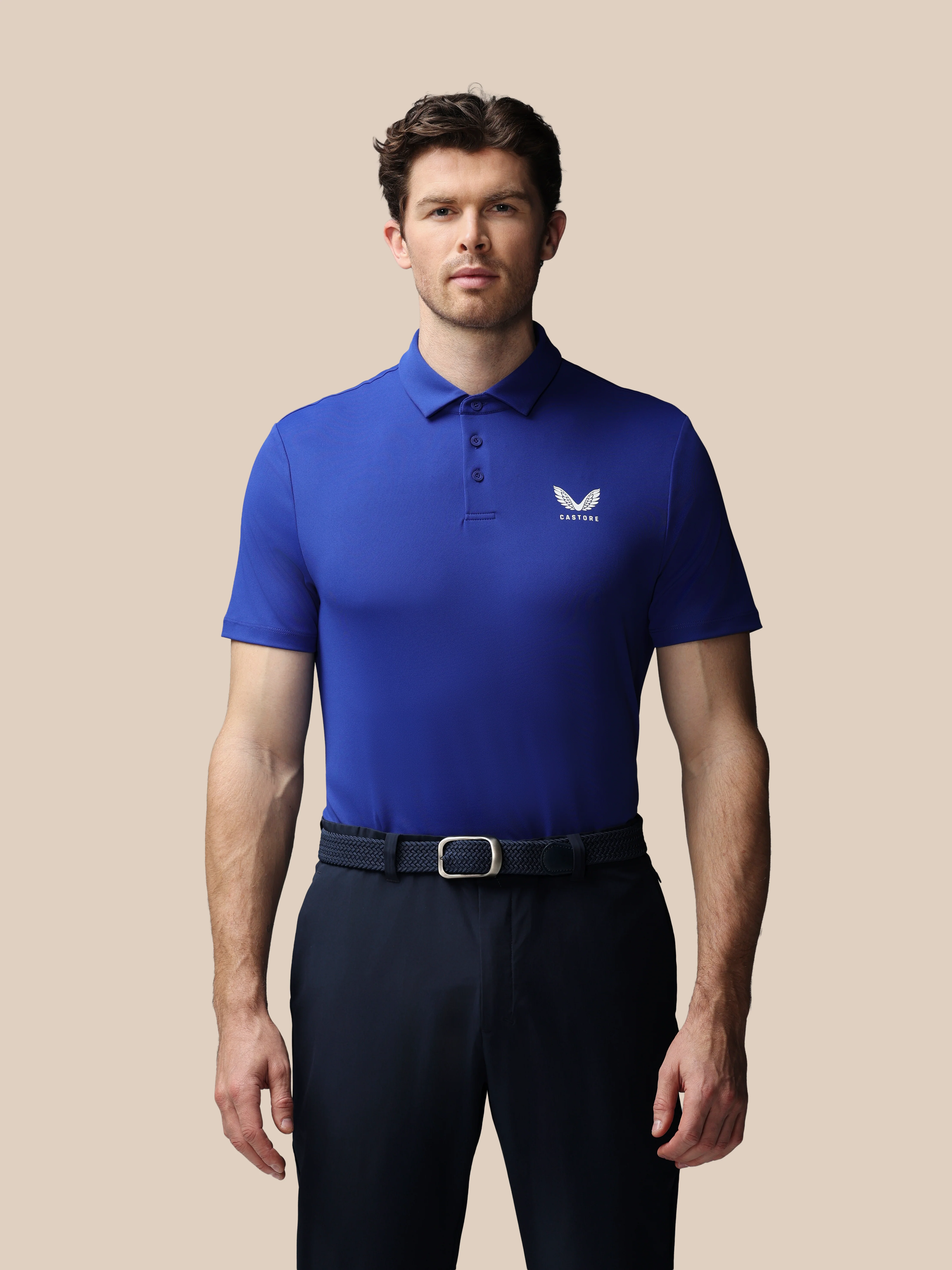 Men’s Golf Essential Short Sleeve Polo Top - Blue - Image 4