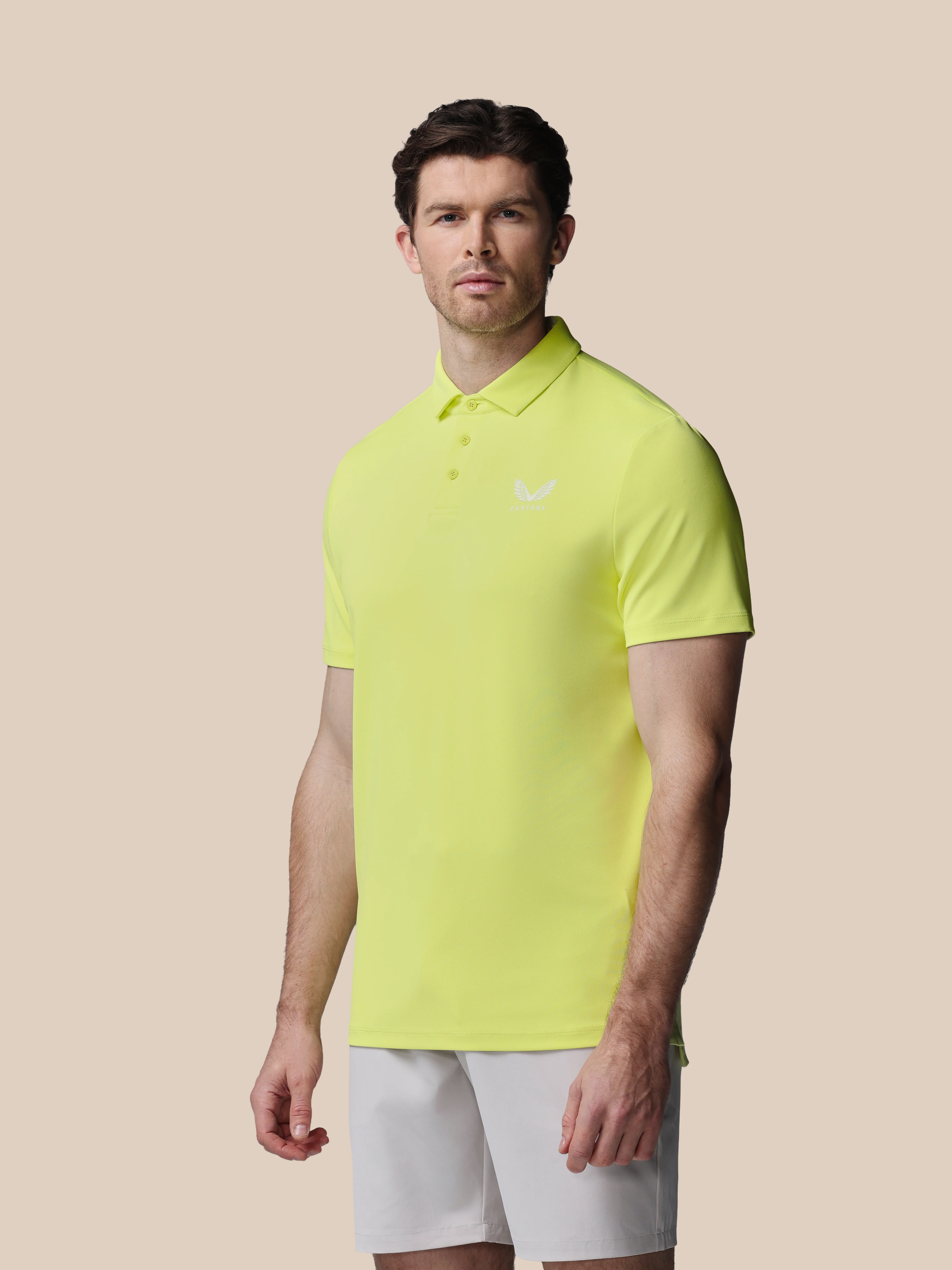 Men’s Golf Essential Short Sleeve Polo Top - Lime