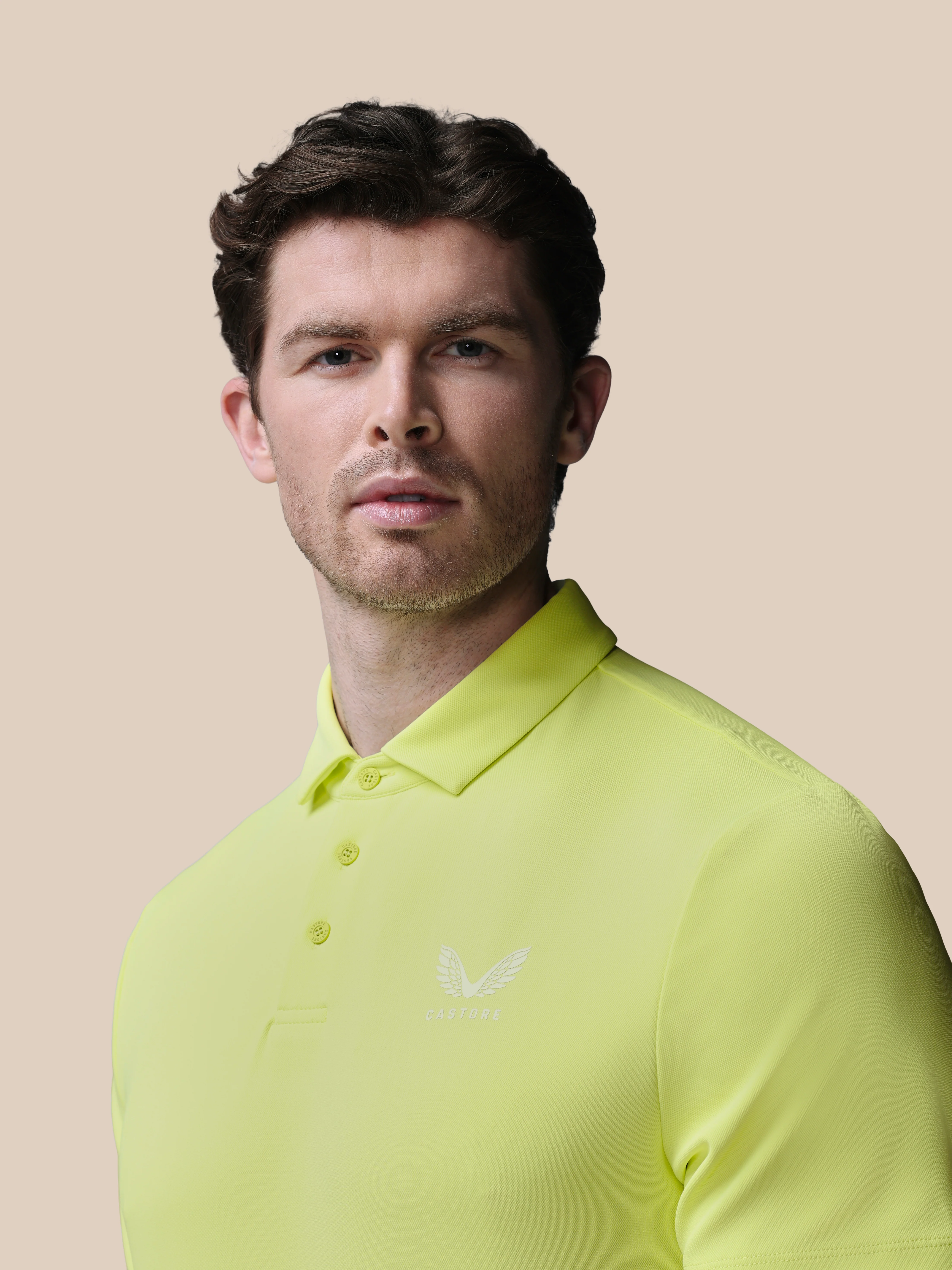 Men’s Golf Essential Short Sleeve Polo Top - Lime - Image 5