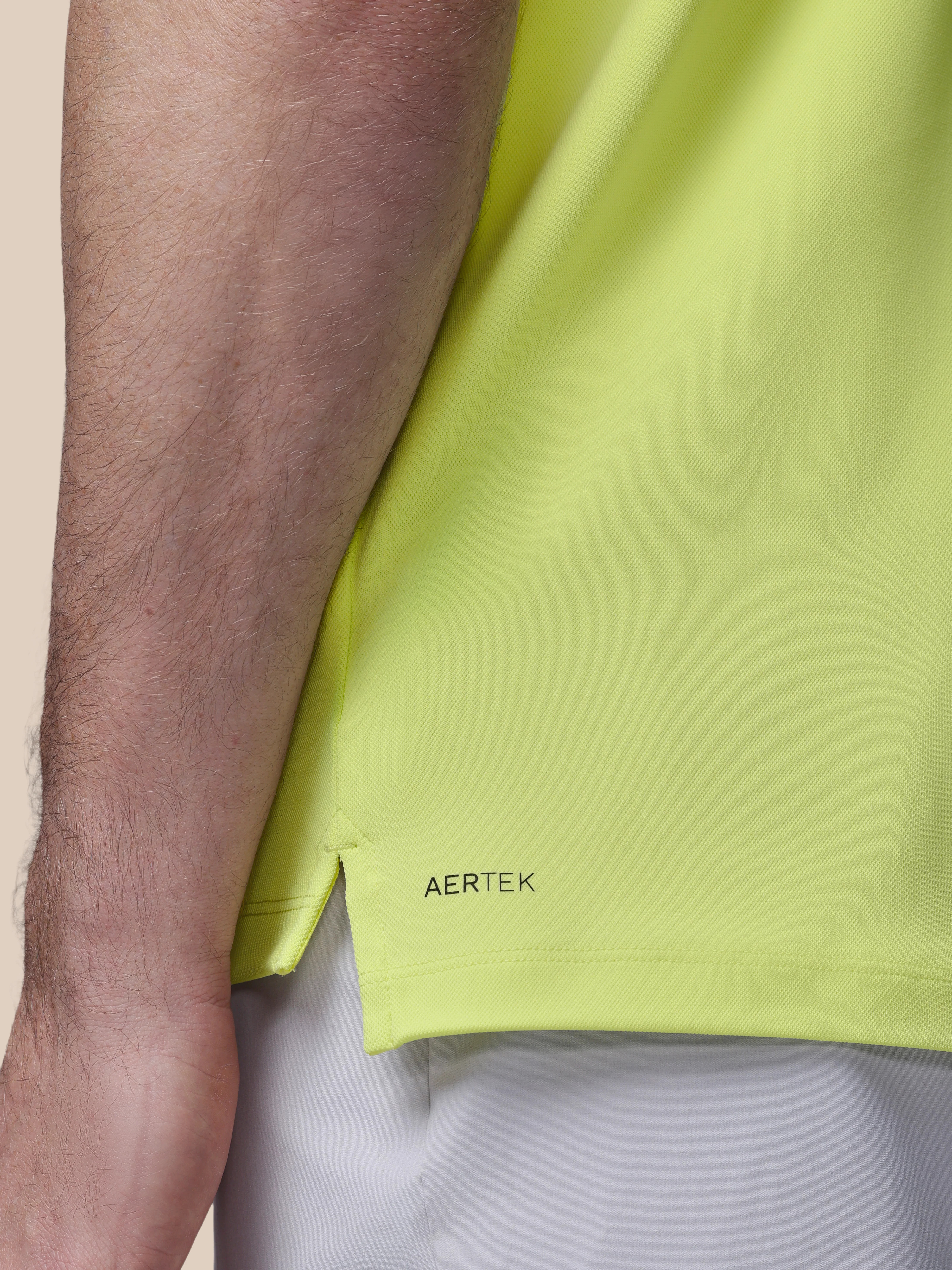 Men’s Golf Essential Short Sleeve Polo Top - Lime - Image 8