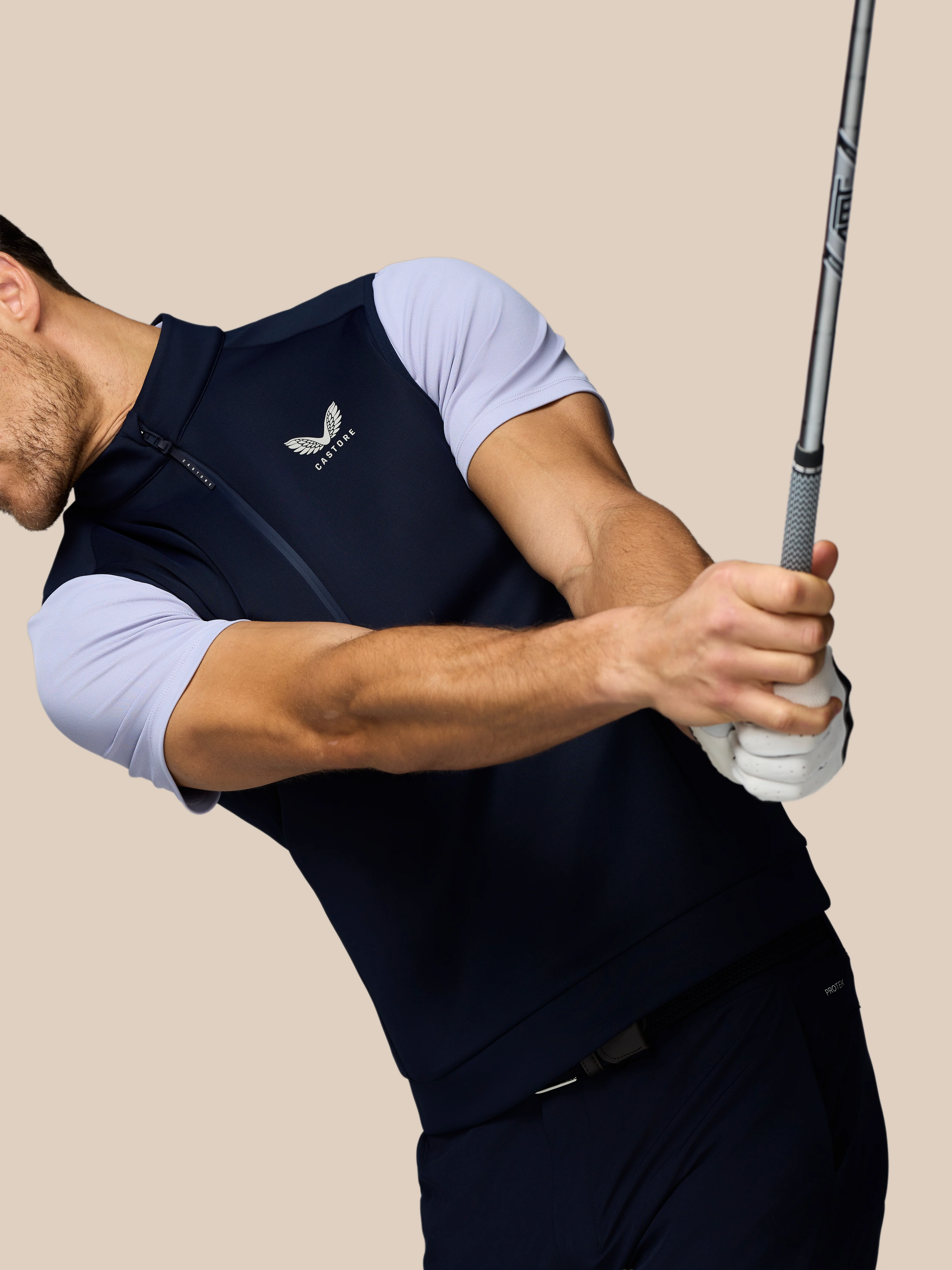 Men’s Golf Flex Half Zip Gilet - Navy - Image 5