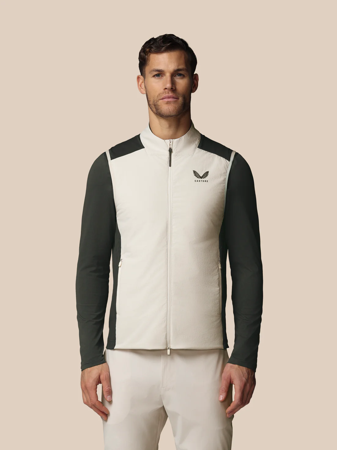 Men’s Golf LVS Hybrid Gilet - Cream - Image 5