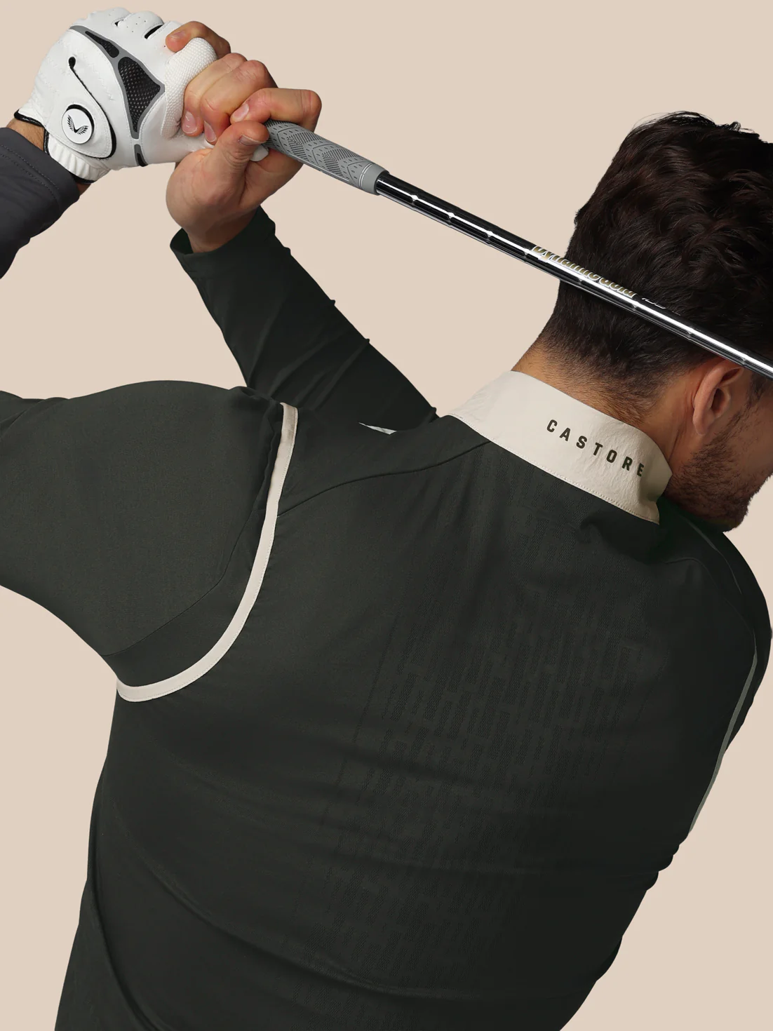 Men’s Golf LVS Hybrid Gilet - Cream - Image 8