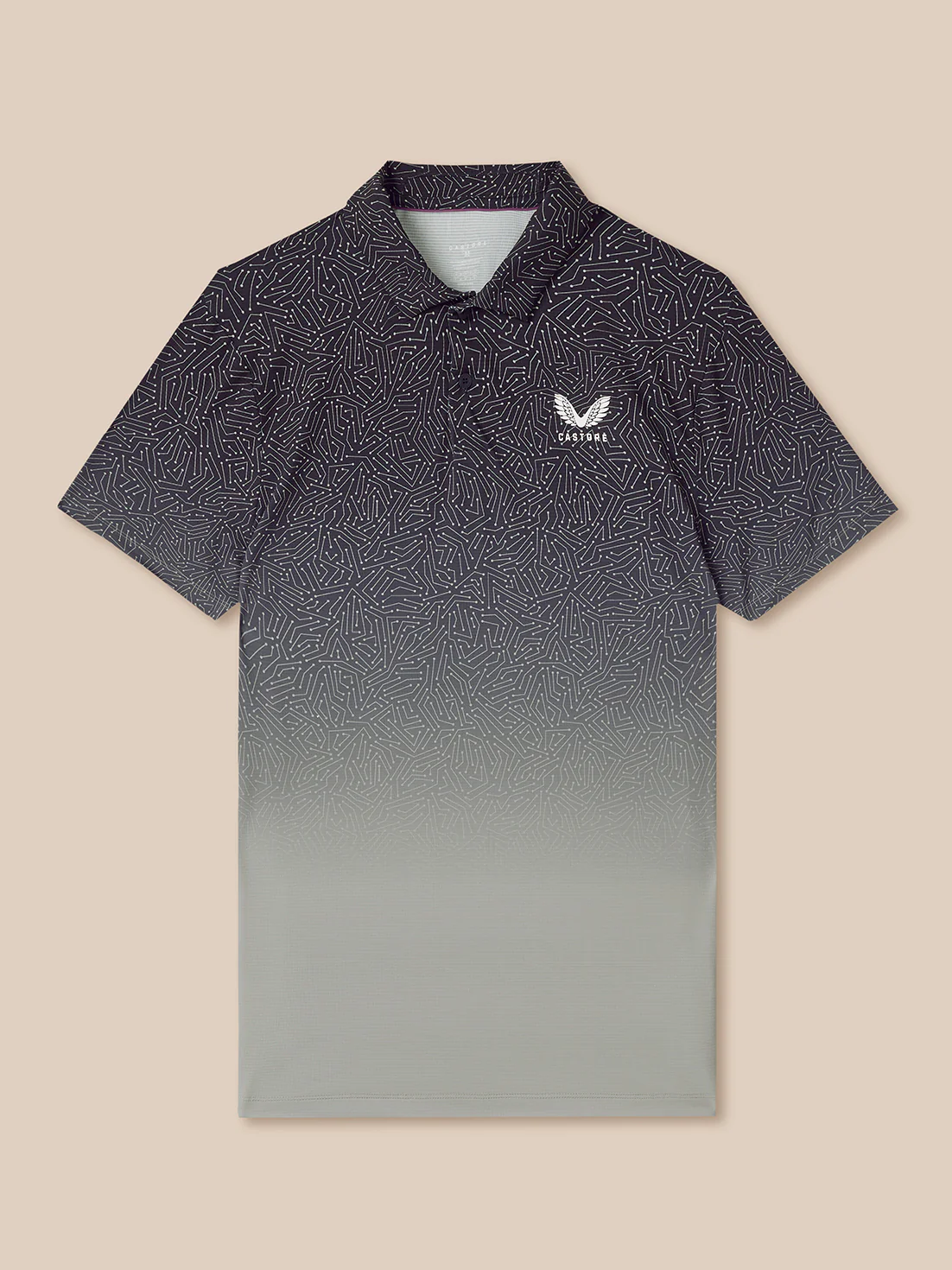 Men’s Golf Map Printed Short Sleeve Polo Top - Navy - Image 9