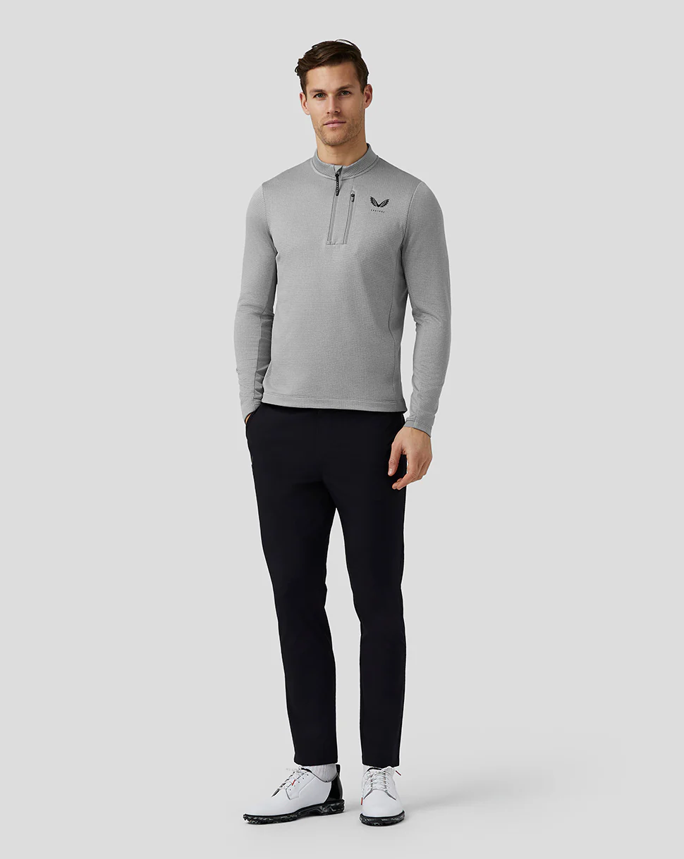 Men’S Golf Pinnacle Tech Half Zip Top - Steel - Image 3