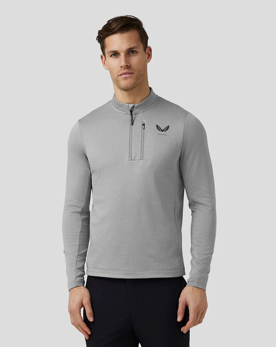 Men’S Golf Pinnacle Tech Half Zip Top - Steel - Image 4