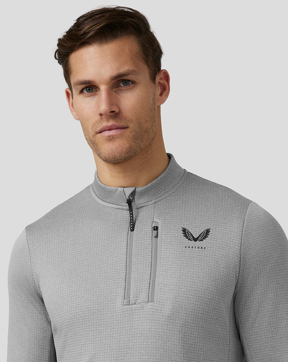Men’S Golf Pinnacle Tech Half Zip Top - Steel - Image 5
