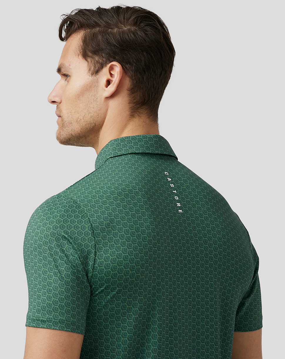 Men’S Golf Printed Polo - Green - Image 6