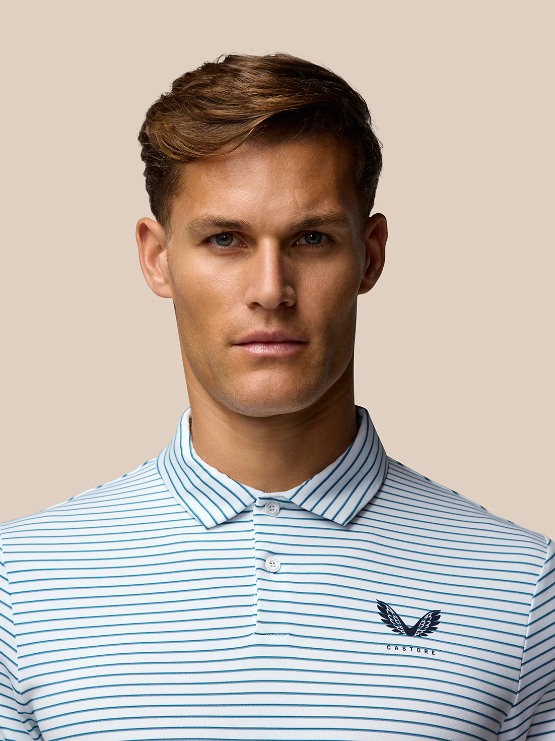 Club Golf Stripe Polo - White - Image 4