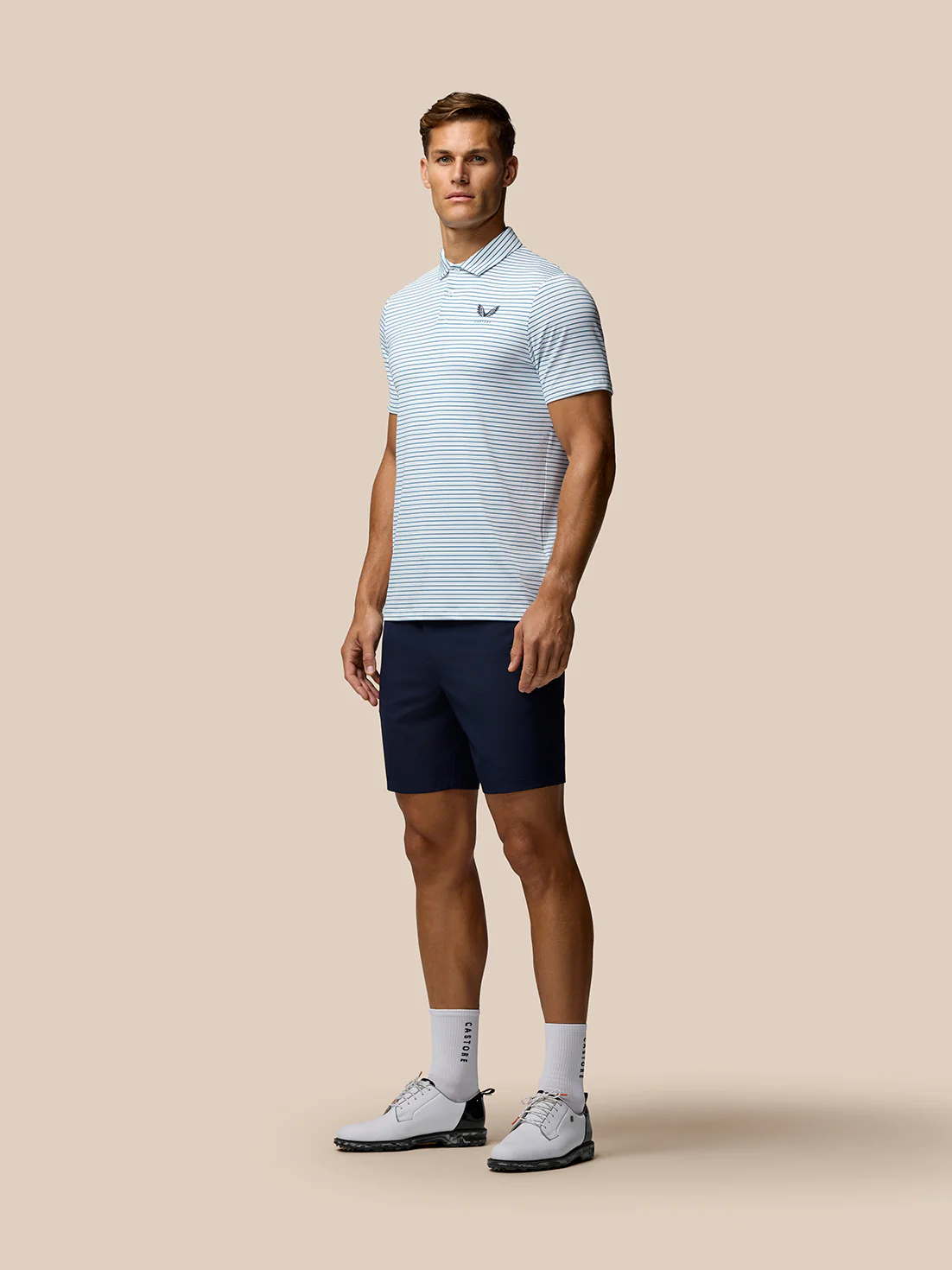 Club Golf Stripe Polo - White - Image 6