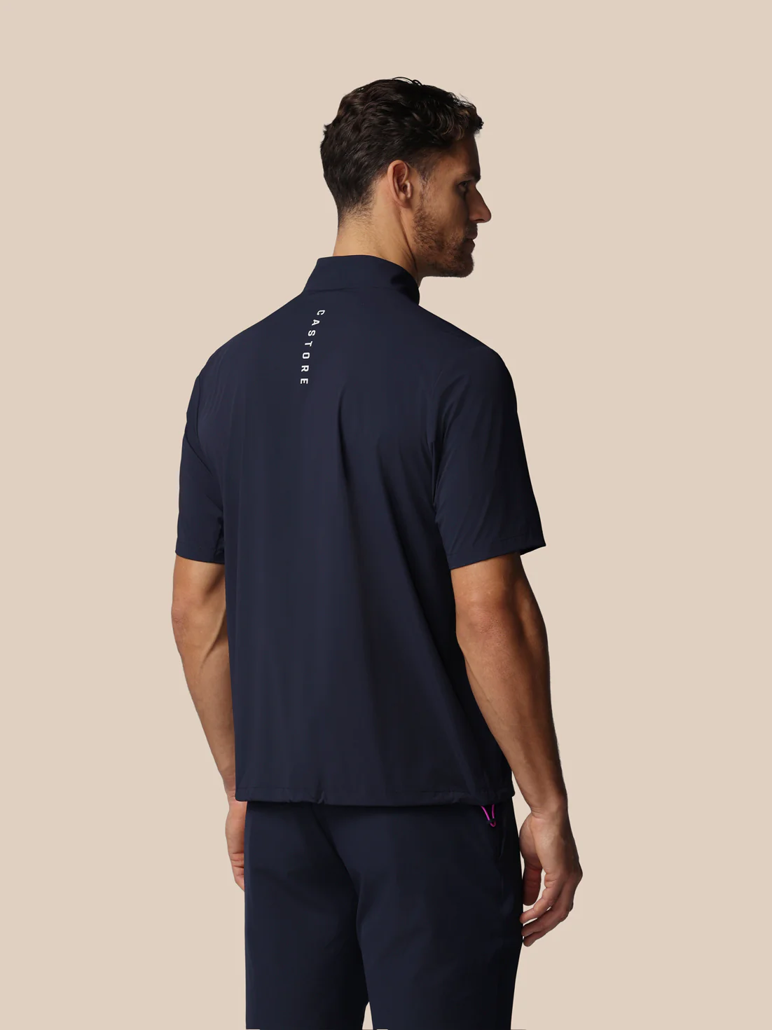 Men’s Golf Short Sleeve Movement Top - Navy - Image 2