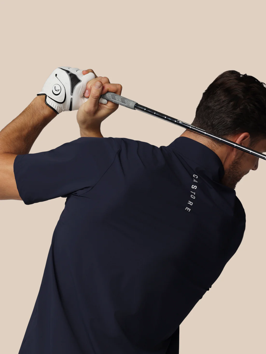 Men’s Golf Short Sleeve Movement Top - Navy - Image 6
