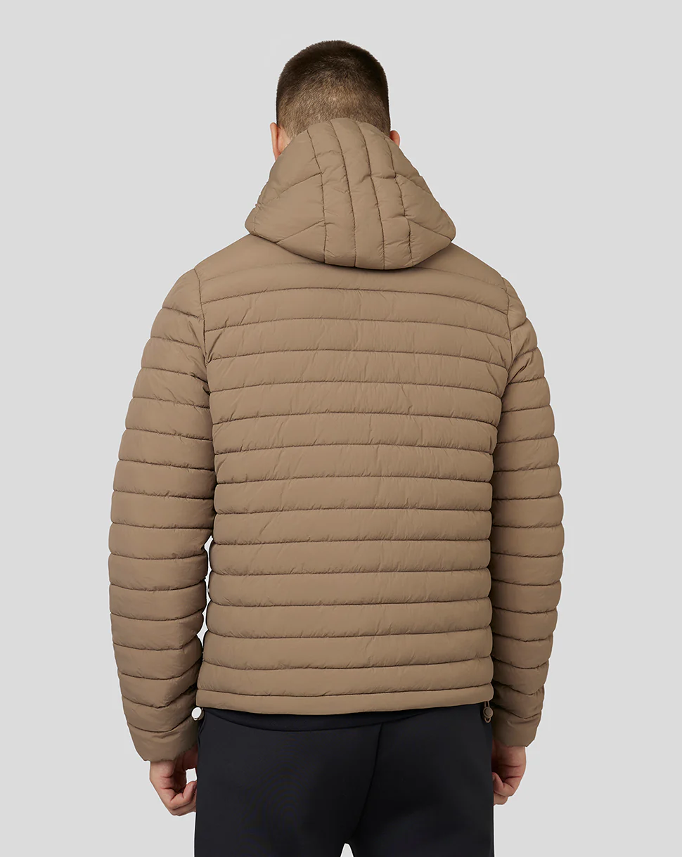 Men’s Hooded Puffer Jacket – Mushroom - Image 2