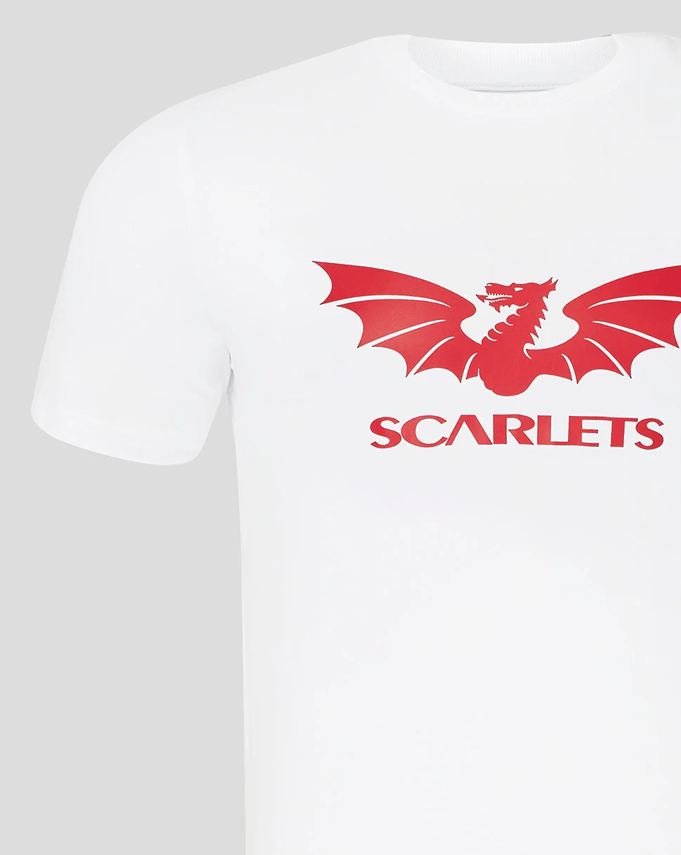 Scarlets Mens 23/24 Short Sleeve T-Shirt - White - Image 2
