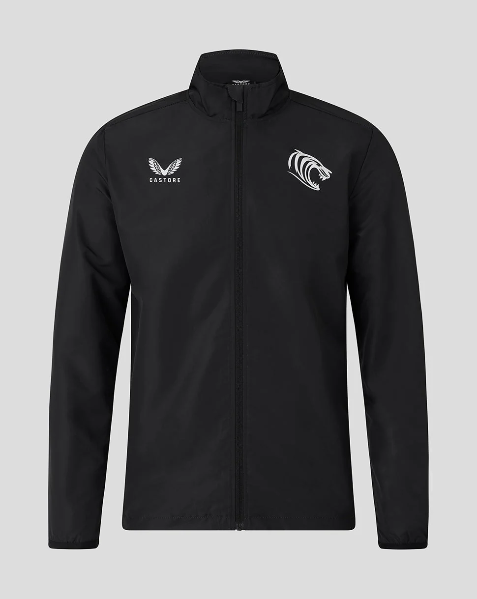 Leicester Tigers Men's 25/26 Woven Pre Match Jacket - Black