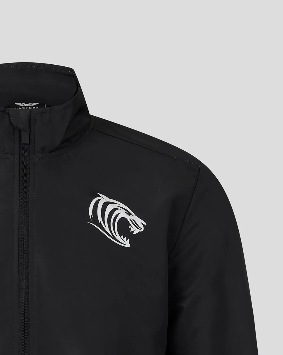 Leicester Tigers Men's 25/26 Woven Pre Match Jacket - Black - Image 2