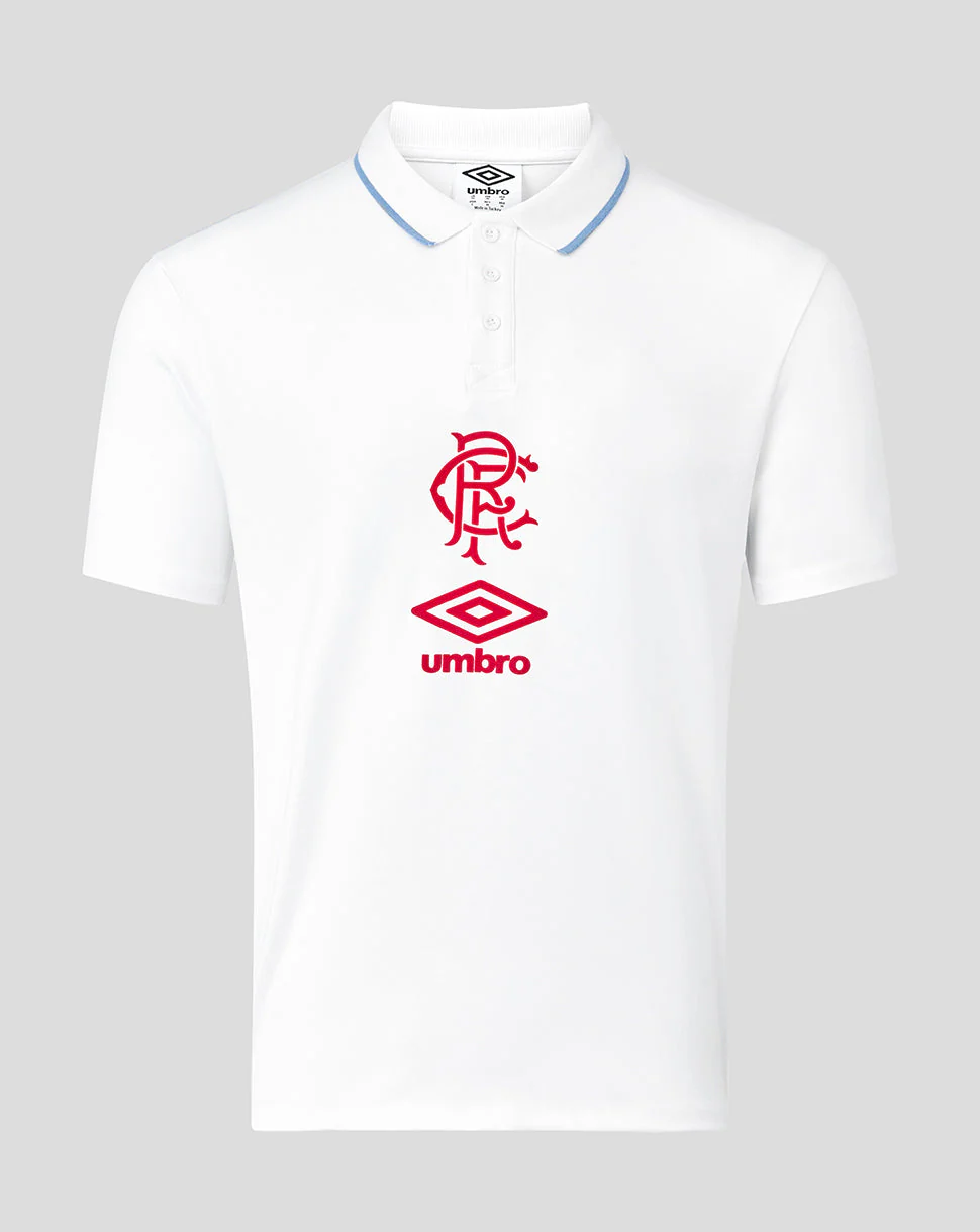 Rangers Men's 25/26 Travel Short Sleeve Polo - White