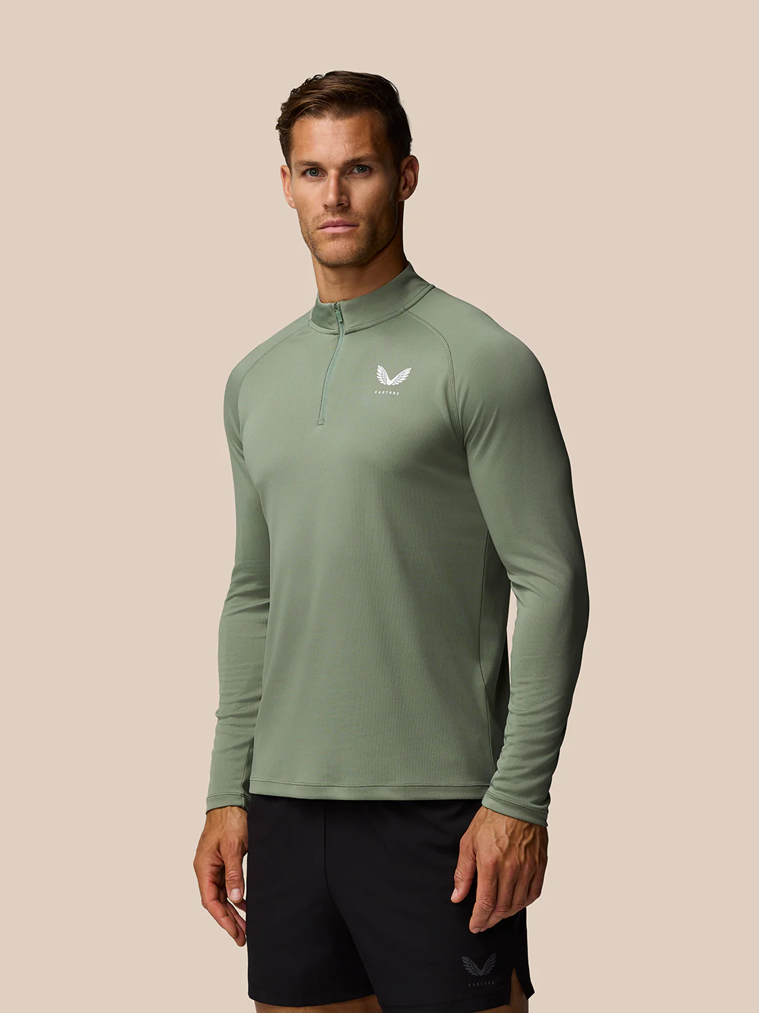 Adapt Training 1/4 Zip Top - Thyme/Mint