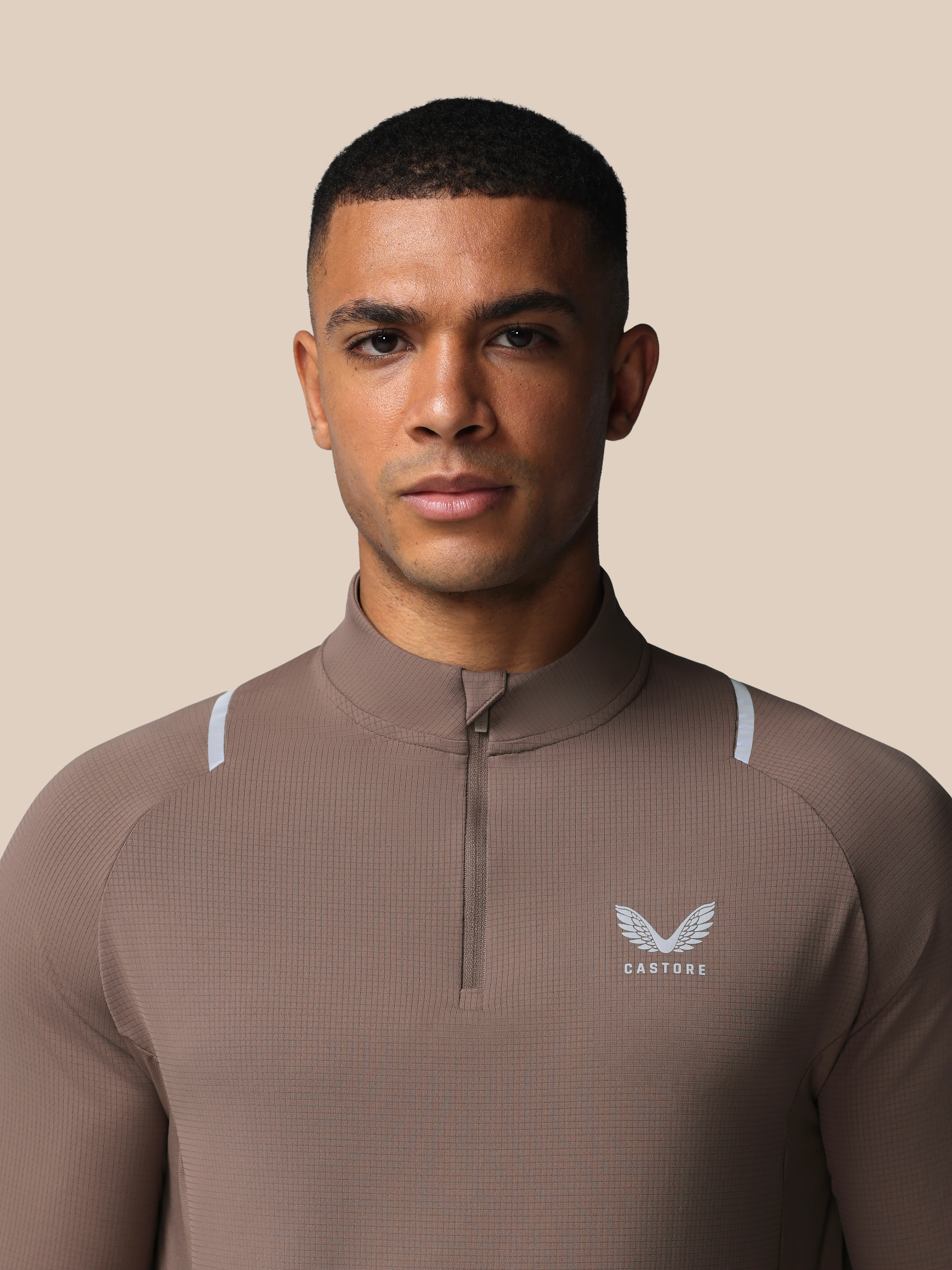 Men's Apex Training 1/4 Zip Top - Deep Taupe - Image 7
