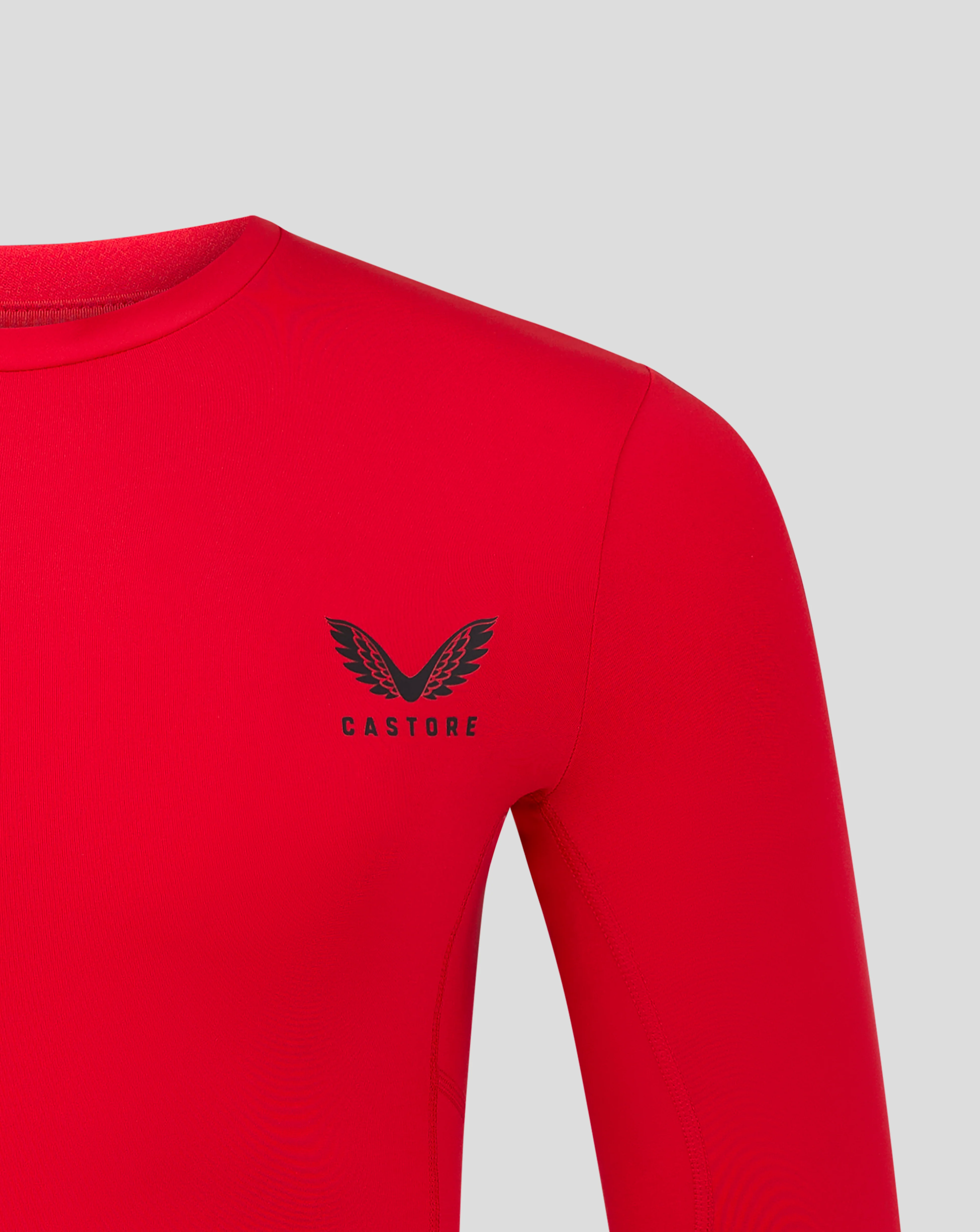 Mens Baselayer Long Sleeve Top - True Red - Image 3