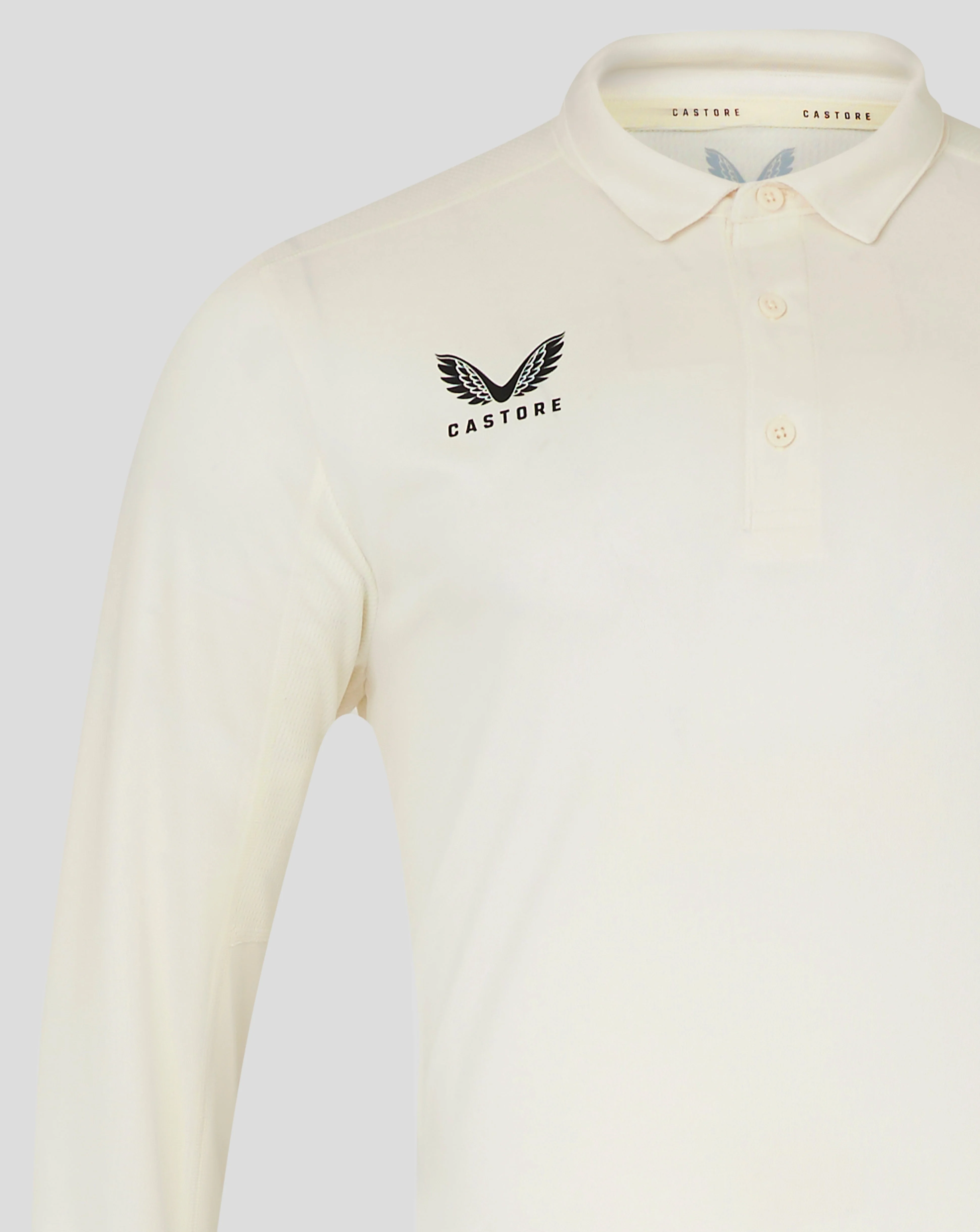 Mens Cricket Long Sleeve Shirt - Cannoli Cream - Image 4