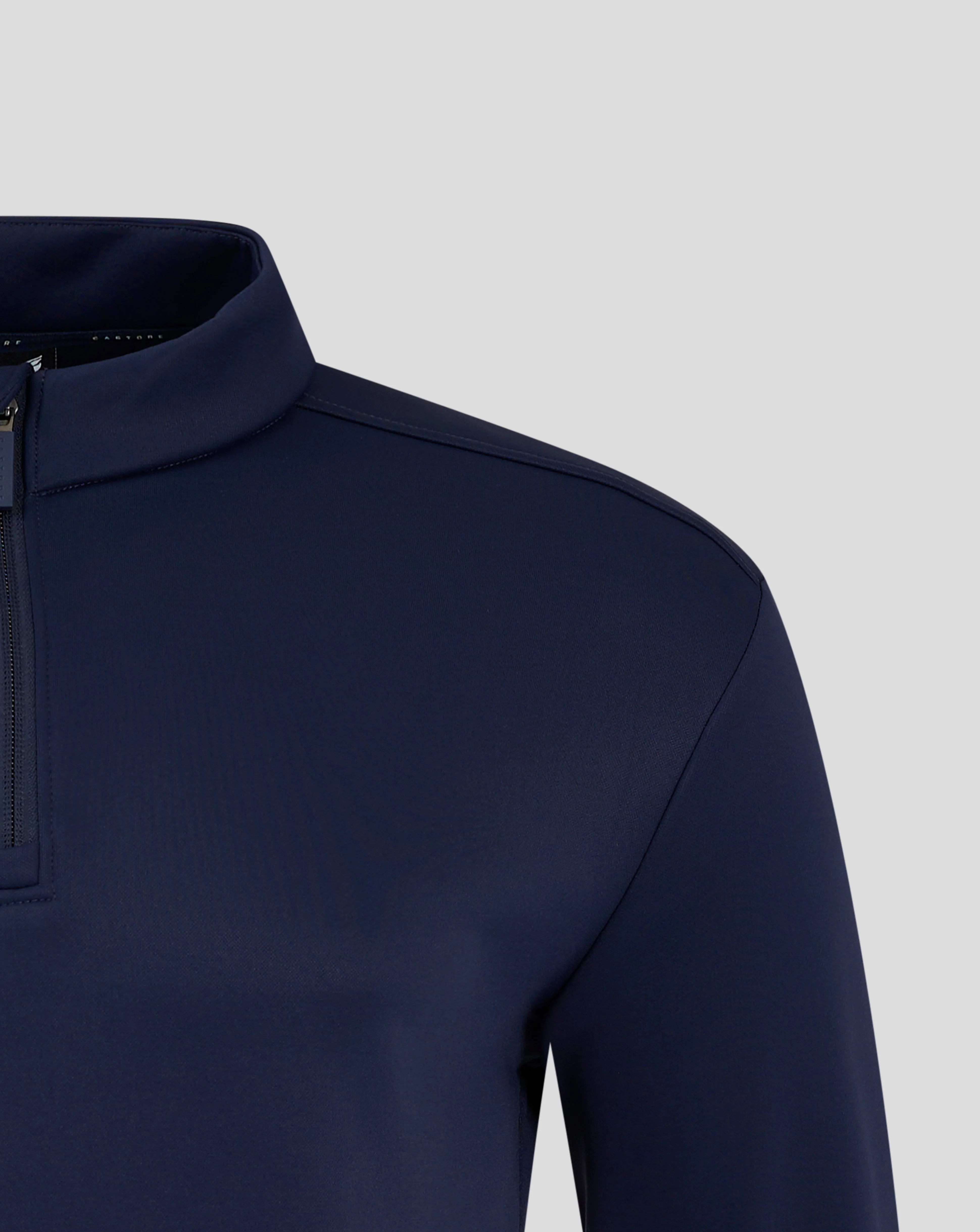 Mens Fleece Lined 1/4 Zip - Peacoat - Image 4