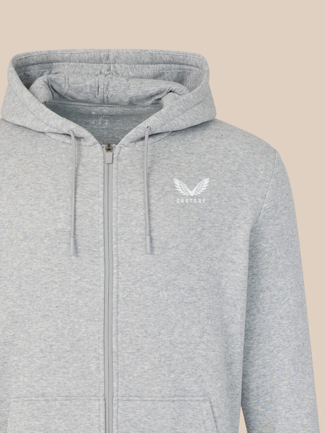 Men's Full Zip Hoodie - Grey - Image 4