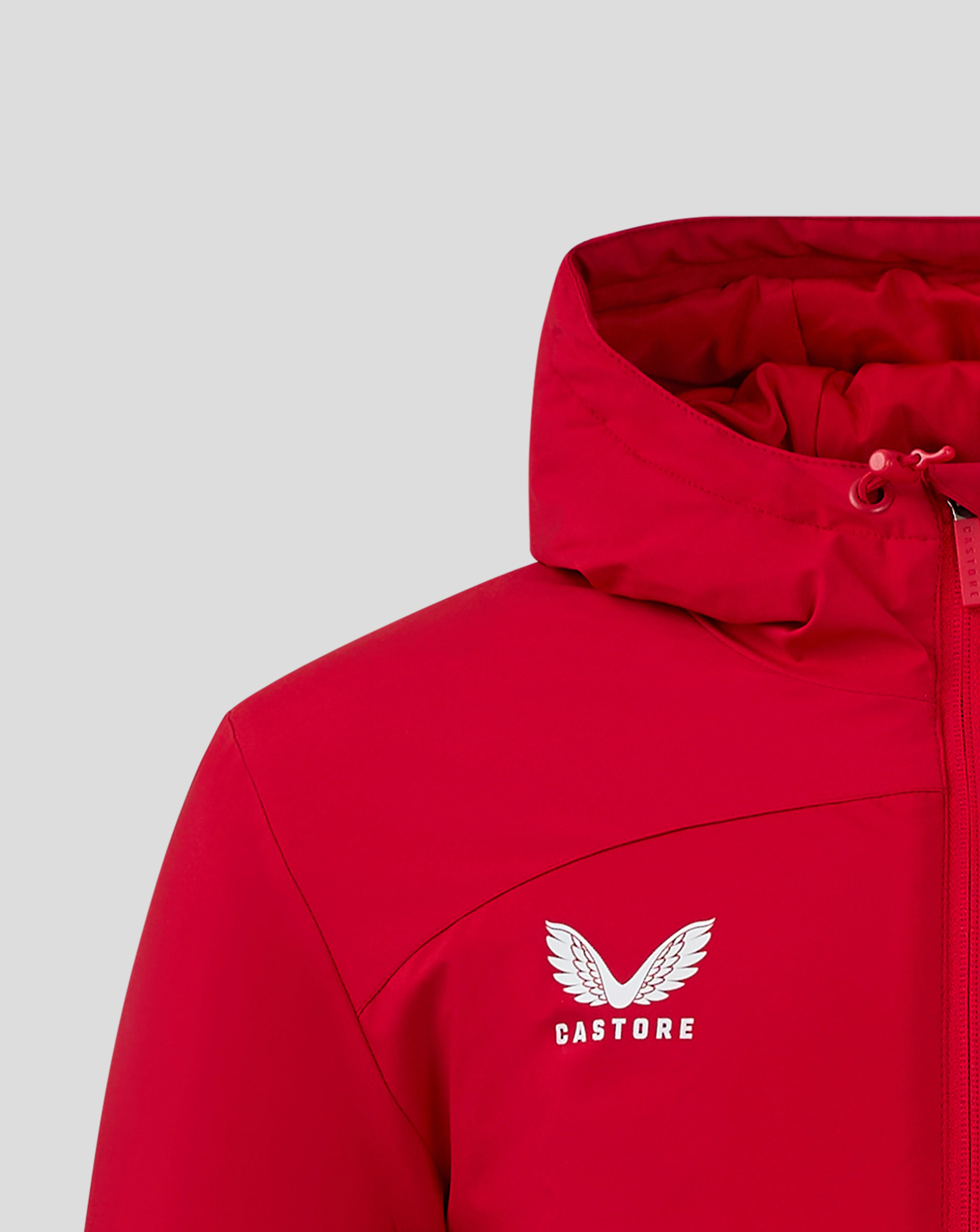 Mens Long Length Bench Jacket - True Red - Image 3