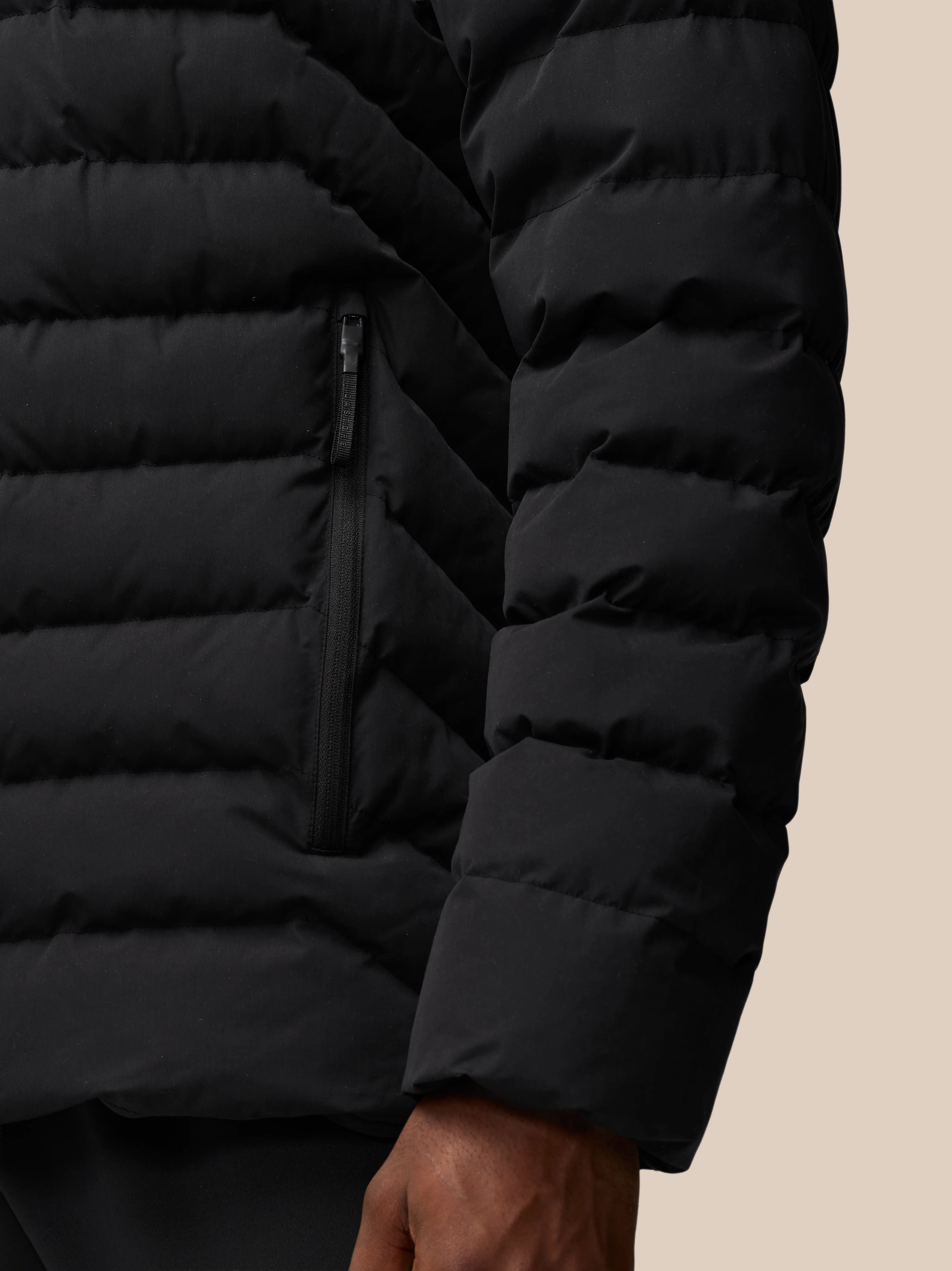 Lightweight Puffer Jacket - Black - Image 6
