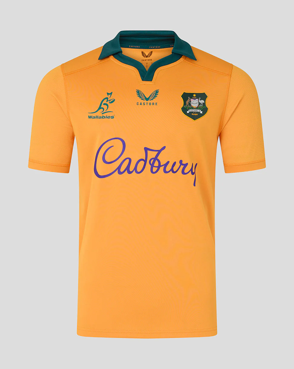 Rugby Australia Men's Wallabies Home Shirt - Gold