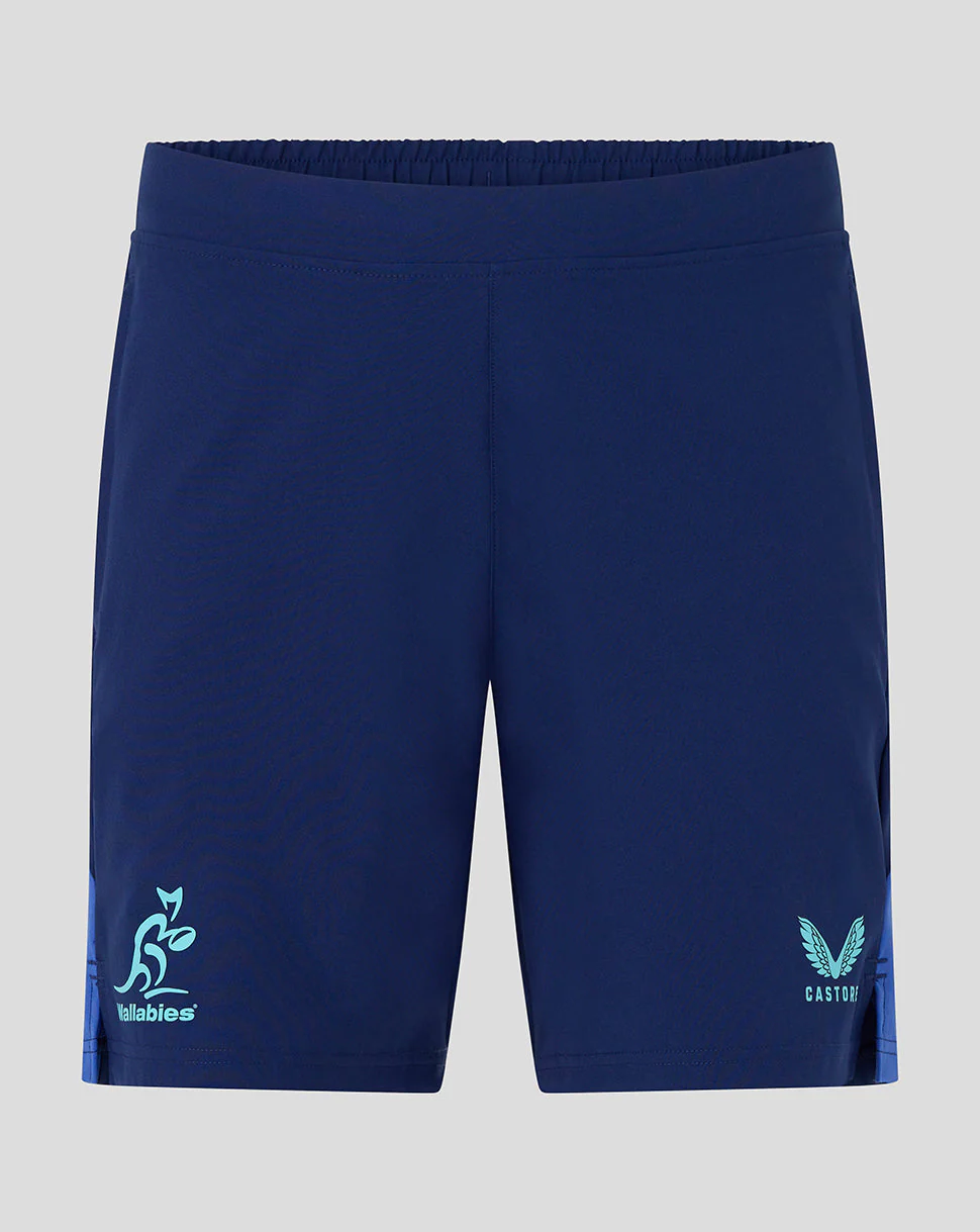 Rugby Australia Men's Wallabies Training Shorts - Blue