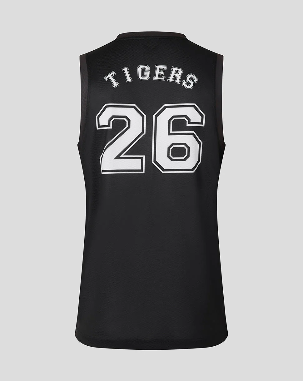 Leicester Tigers Men's 25/26 Training Basketball Vest - Black - Image 2