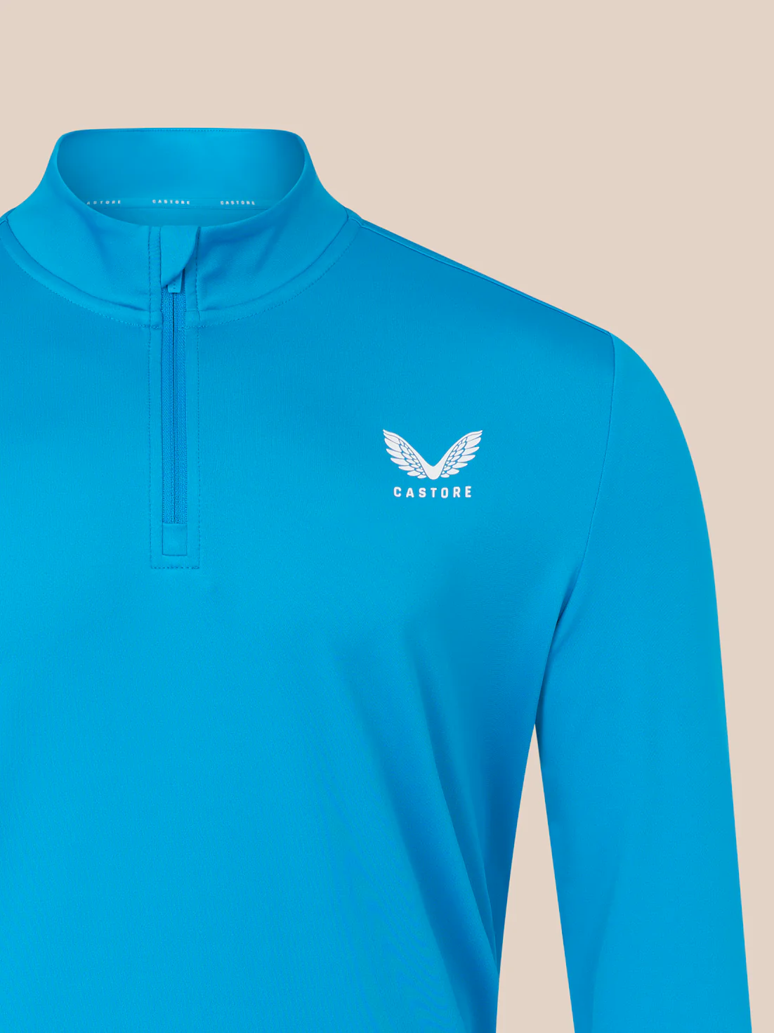 Men's Training Quarter Zip Long Sleeve Top - Blue - Image 4