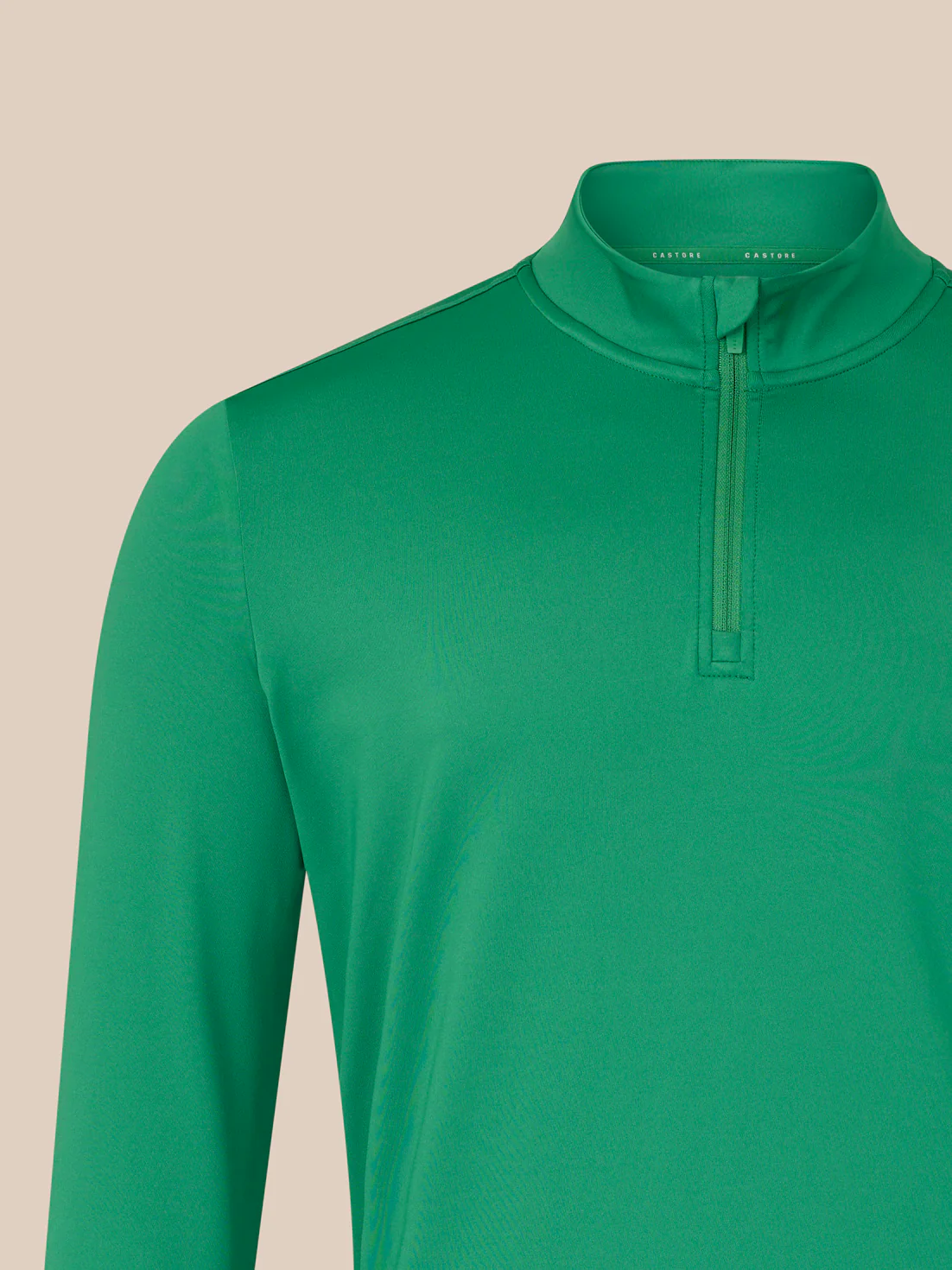 Men's Training Quarter Zip Long Sleeve Top - Green - Image 3