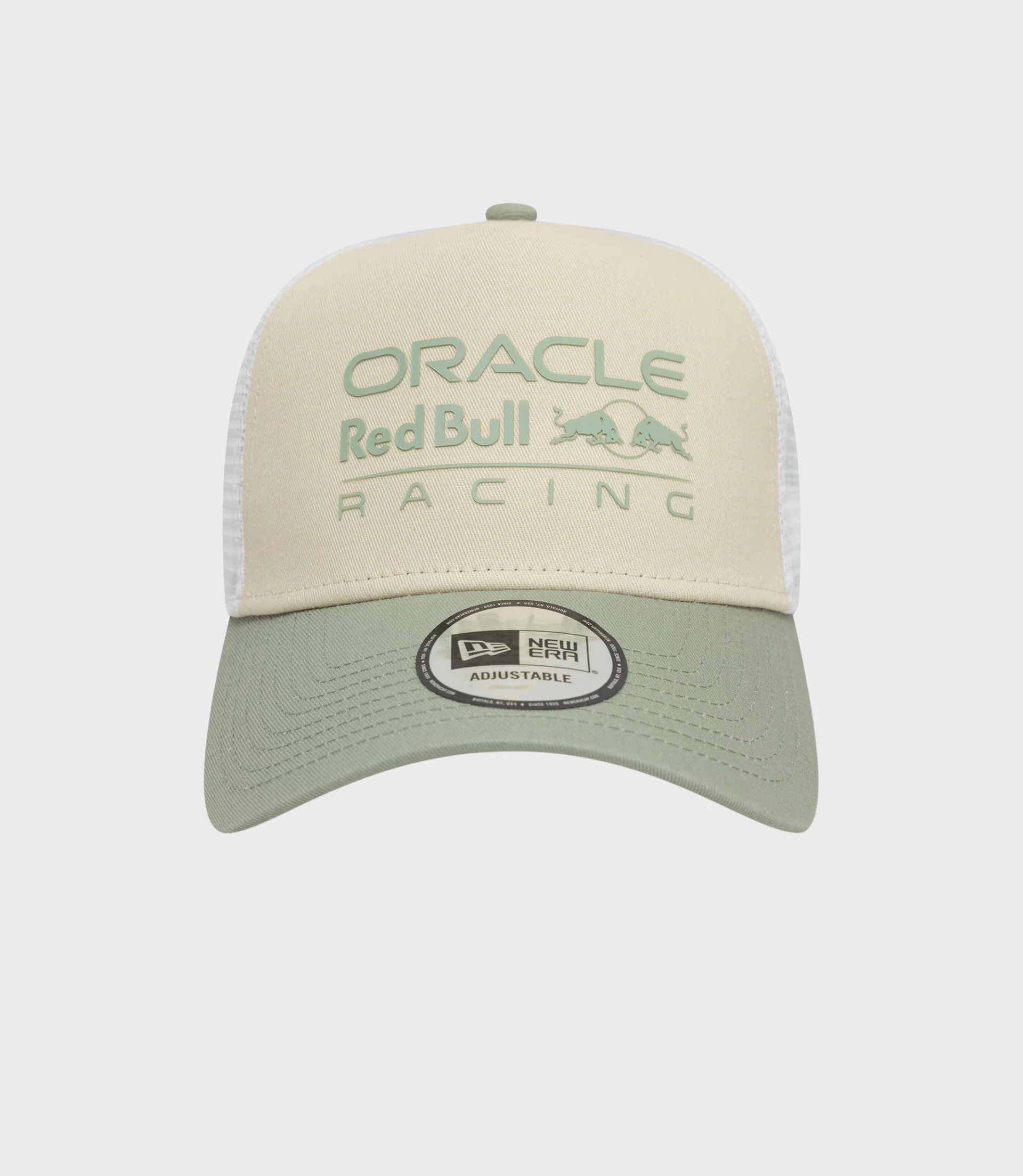 New Era X Oracle Red Bull Racing Seasonal 9Forty Cap® E-Frame Trucker Cap - Light Beige - Image 2