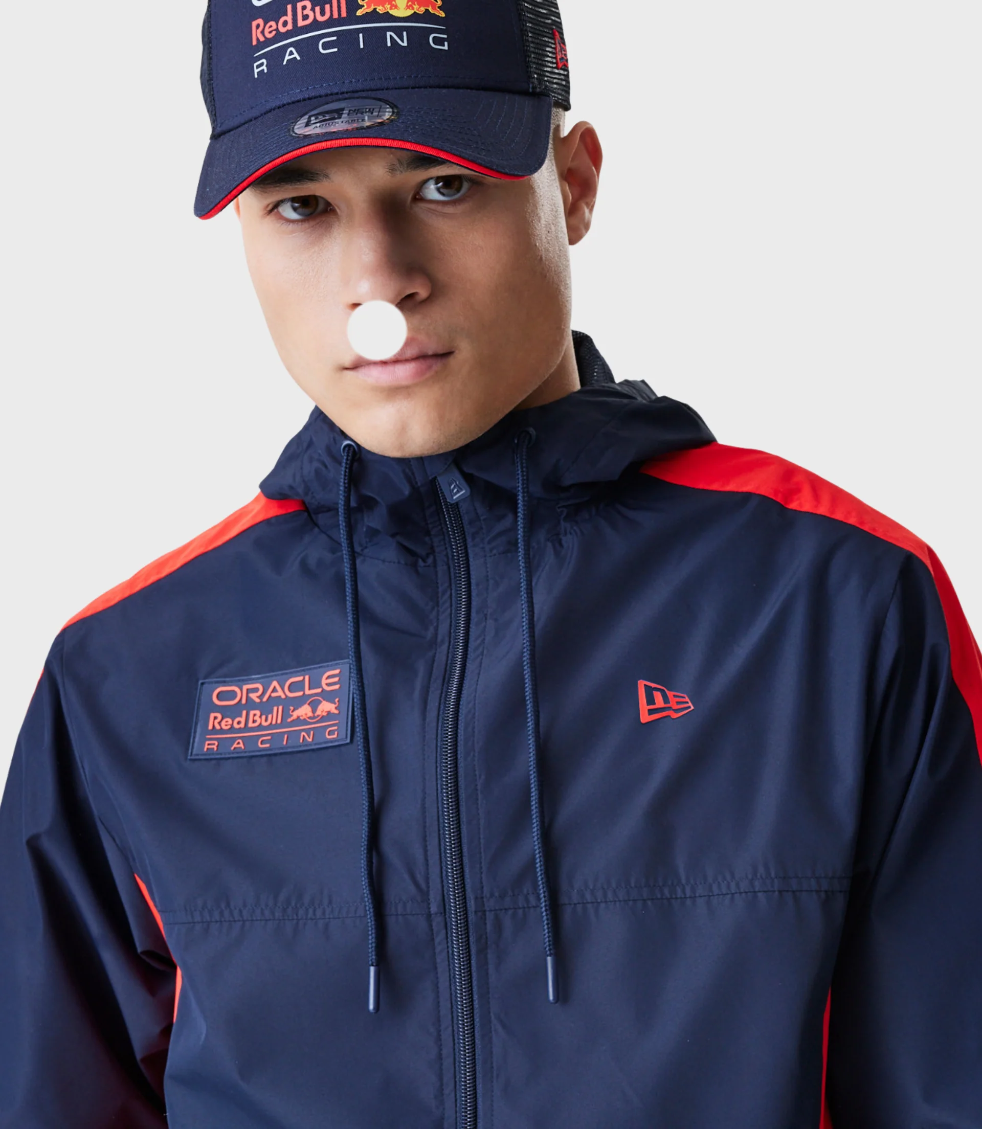 New Era Oracle Red Bull Racing Mens Windrunner Jacket - Dark Blue - Image 6