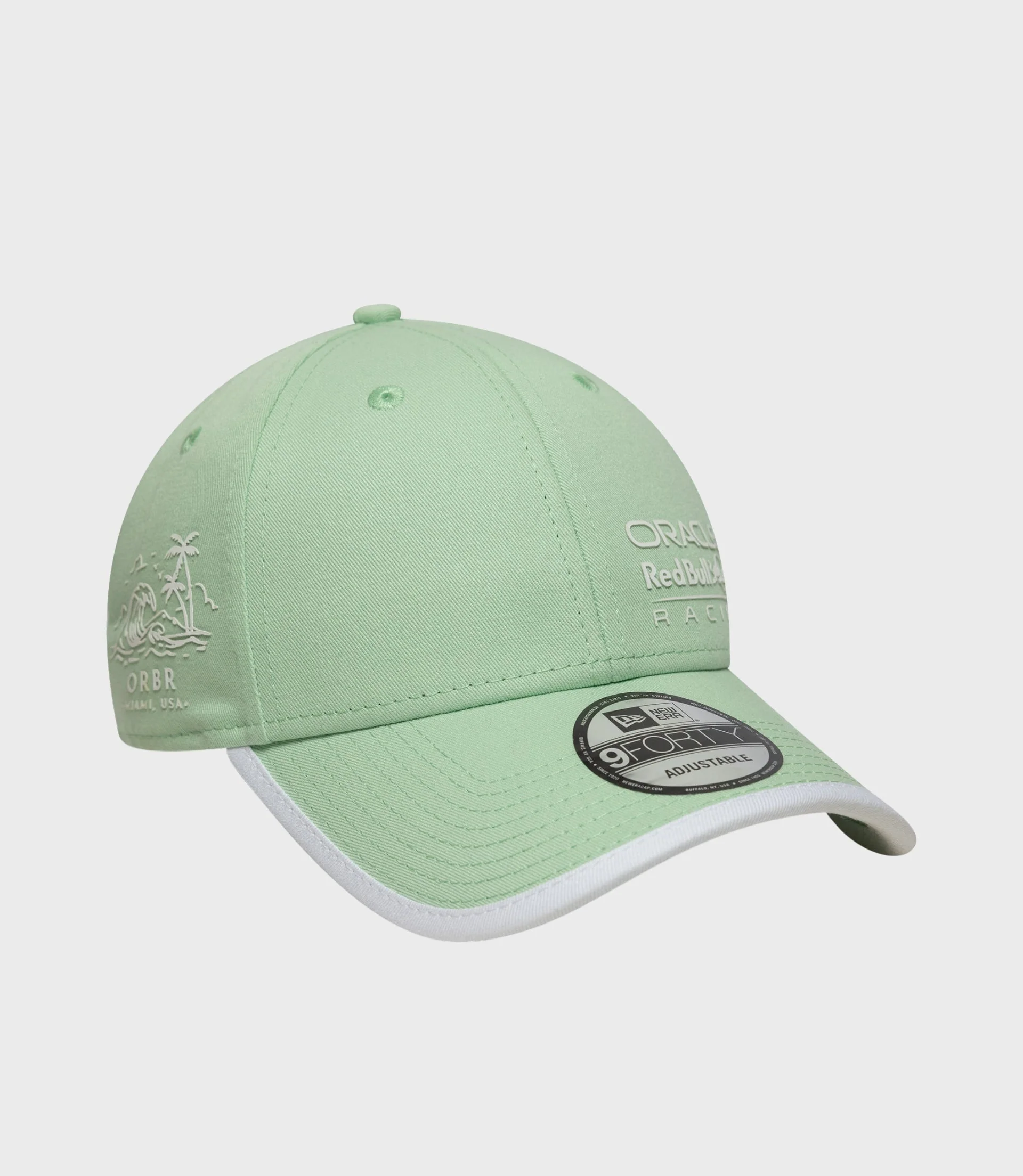 New Era X Oracle Red Bull Racing Miami 9Forty Cap - Pastel Green - Image 3