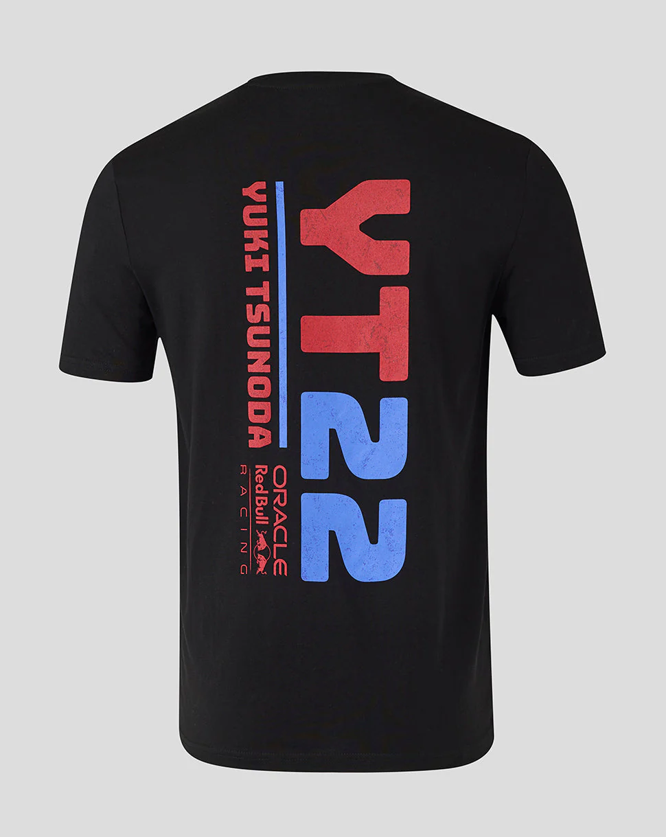 Oracle Red Bull Racing Unisex Yuki Tsunoda 22 Graphic T-Shirt - Caviar - Image 2