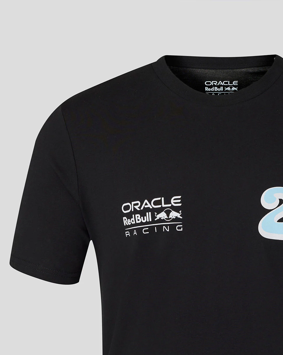 Oracle Red Bull Racing Unisex Yuki Tsunoda Wave Graphic T-Shirt - Caviar - Image 4