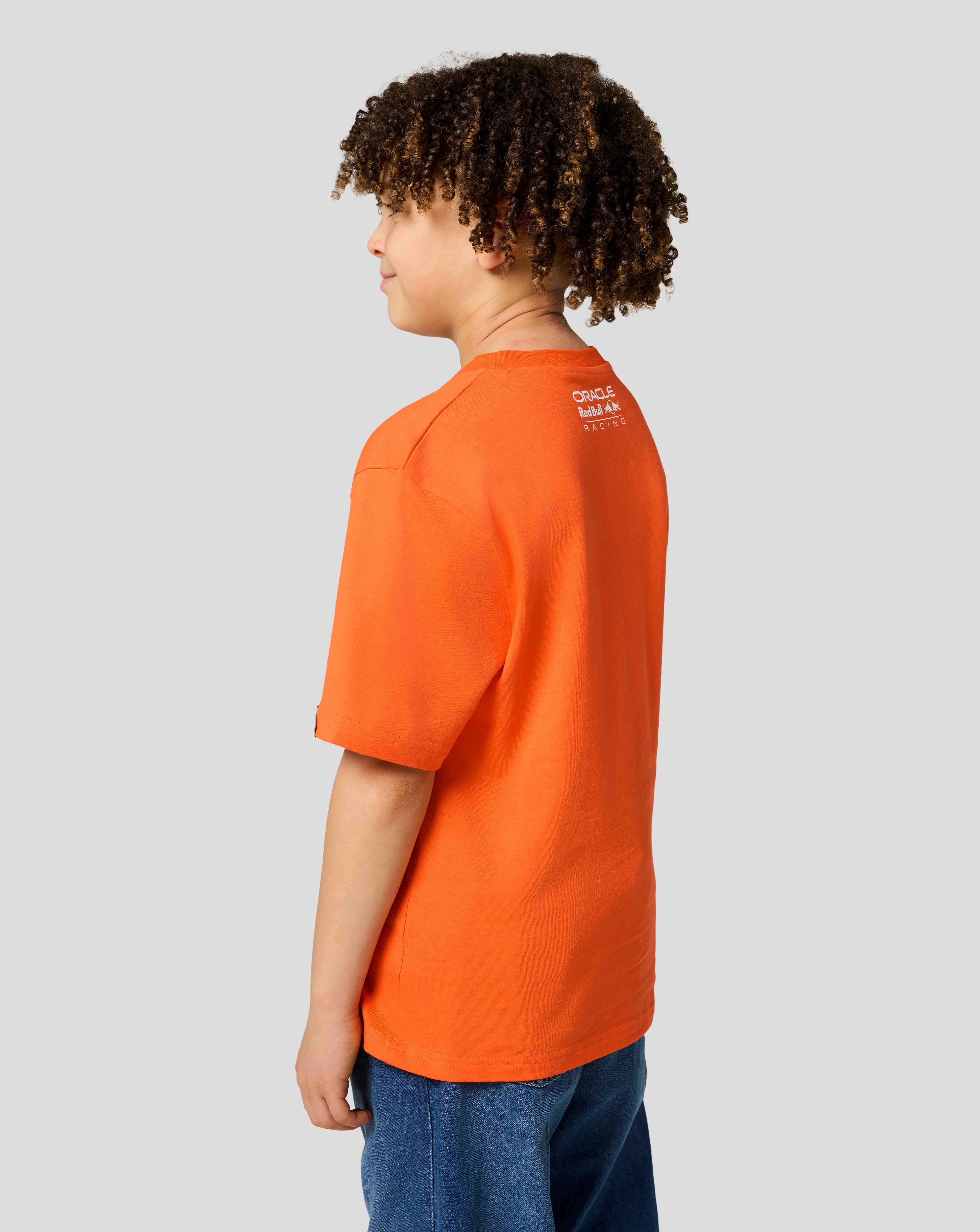 Oracle Red Bull Racing Junior Max Verstappen Puzzle T-Shirt - Exotic Orange - Image 3