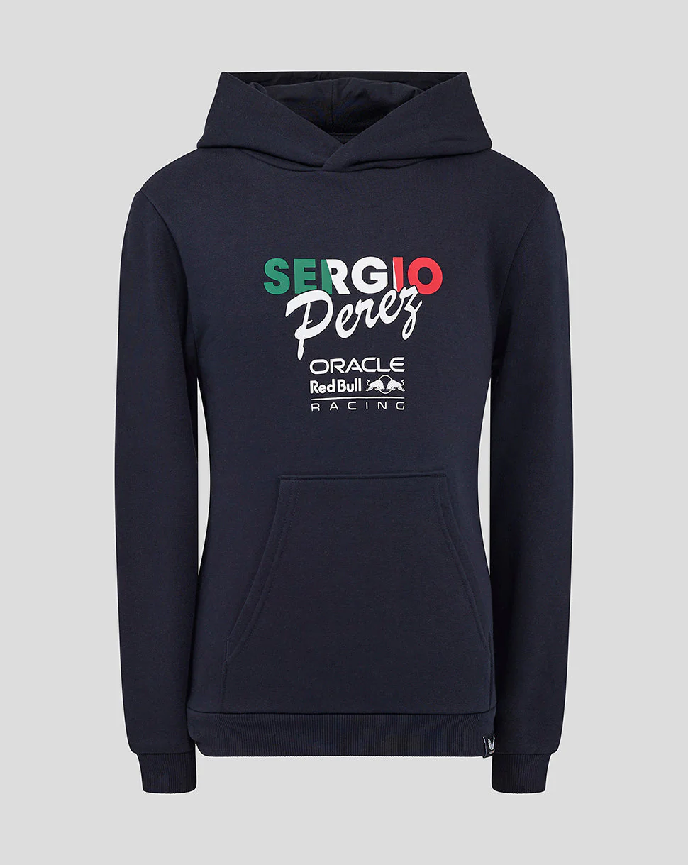 Oracle Red Bull Racing Junior Sergio Perez Flag Pullover Hoodie - Night Sky