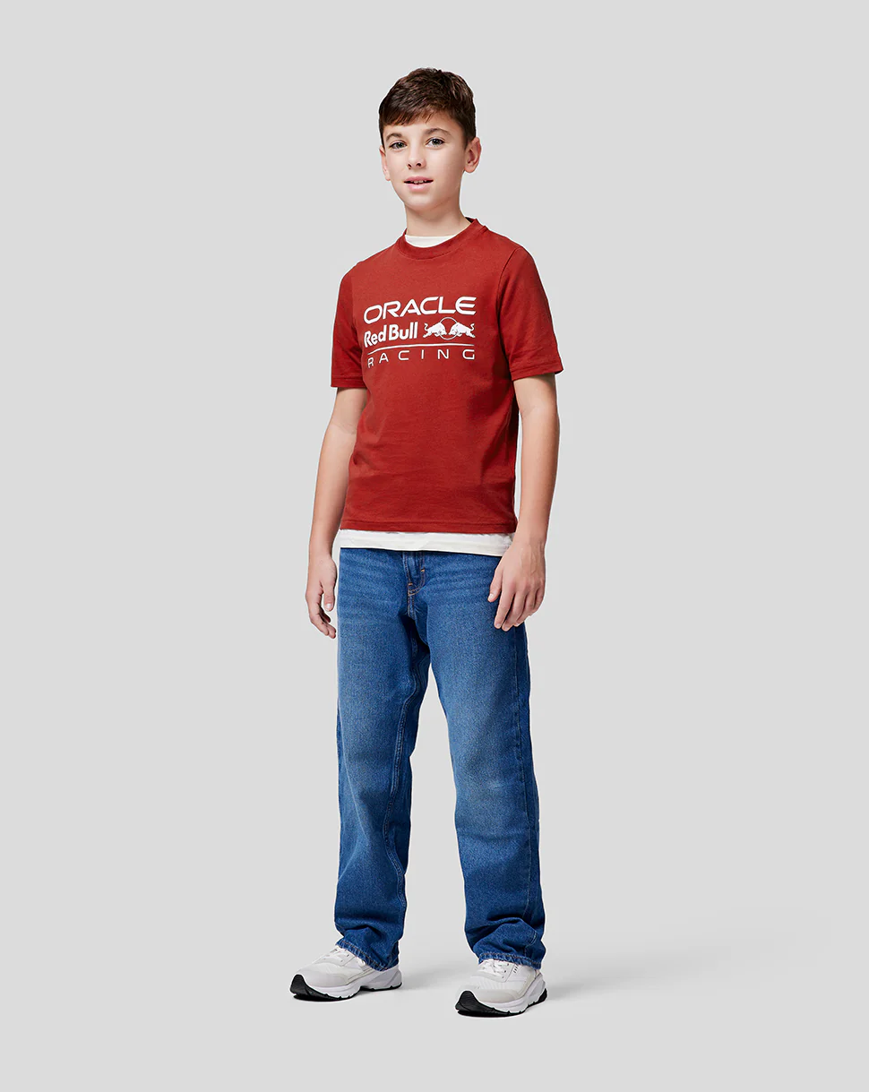 Oracle Red Bull Racing Juniors Large Front Mono Logo Tee - Winery - Image 6
